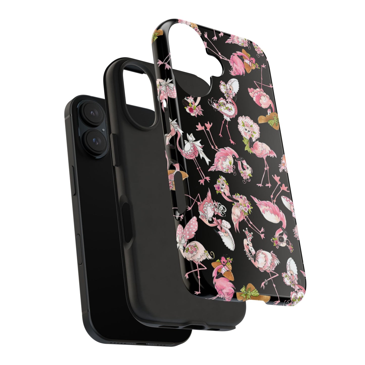 Tossed Flams Black Phone Case