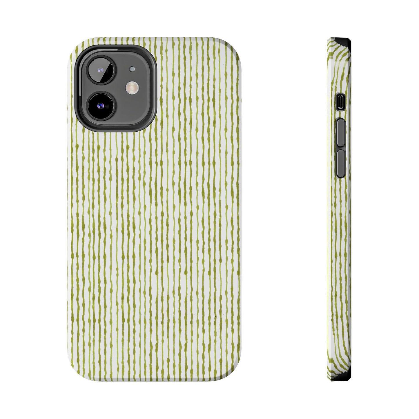 Faux Seersucker White / Green Phone Case