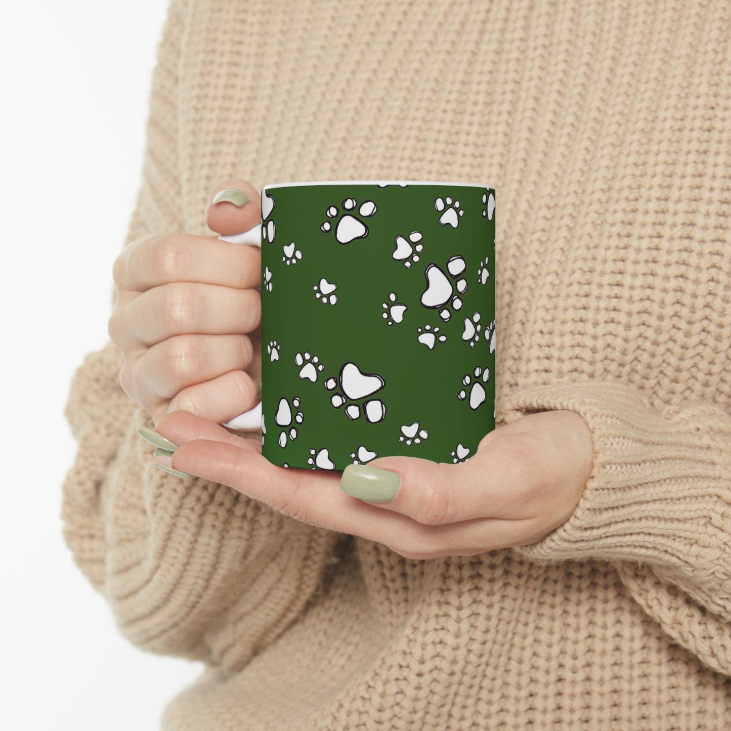 Paw Flakes Green Cup