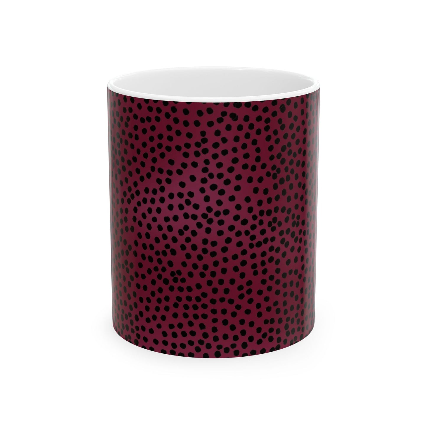 Bitty Dots Burgundy / Black Cup