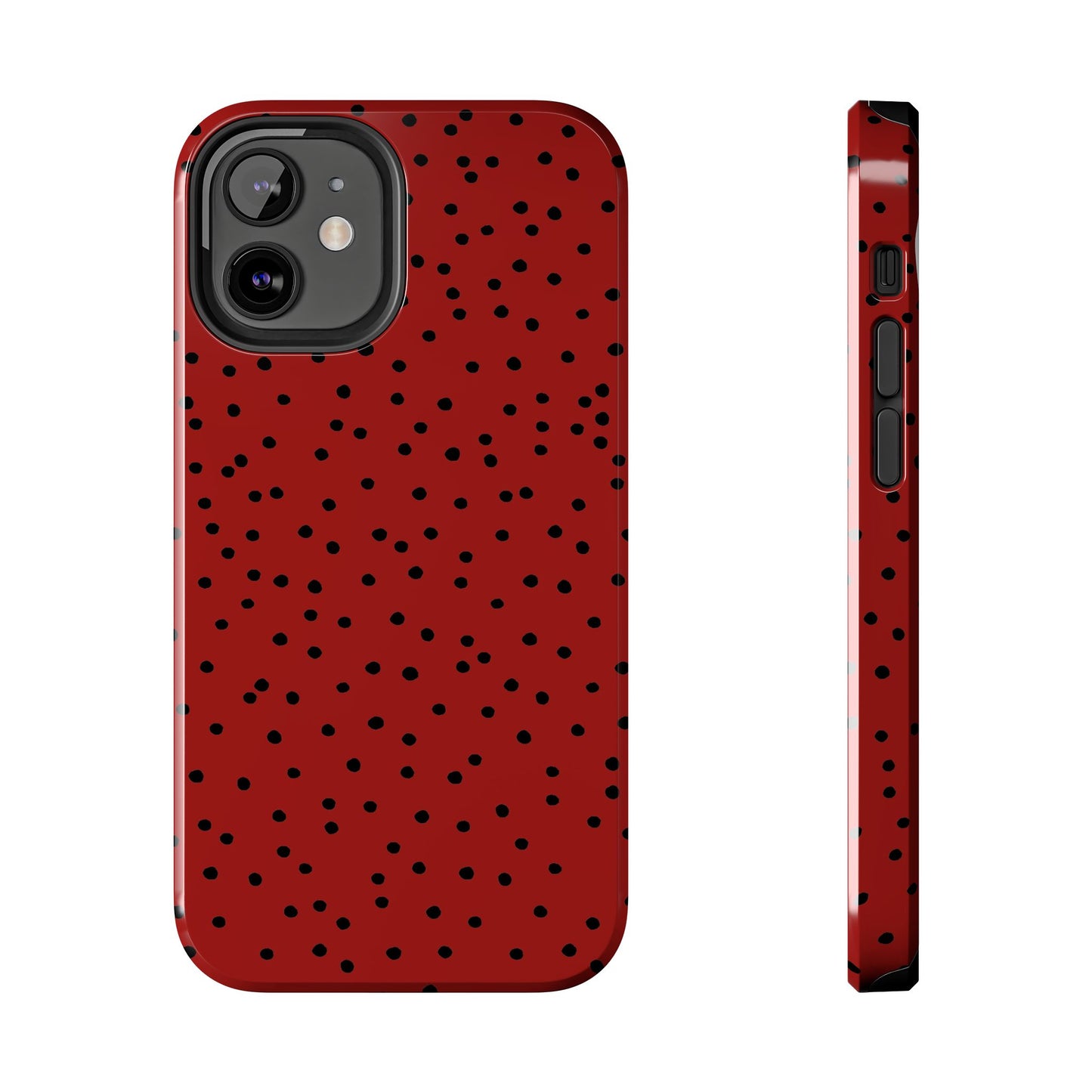 Dinky Dots Scarlett / Black Phone Case