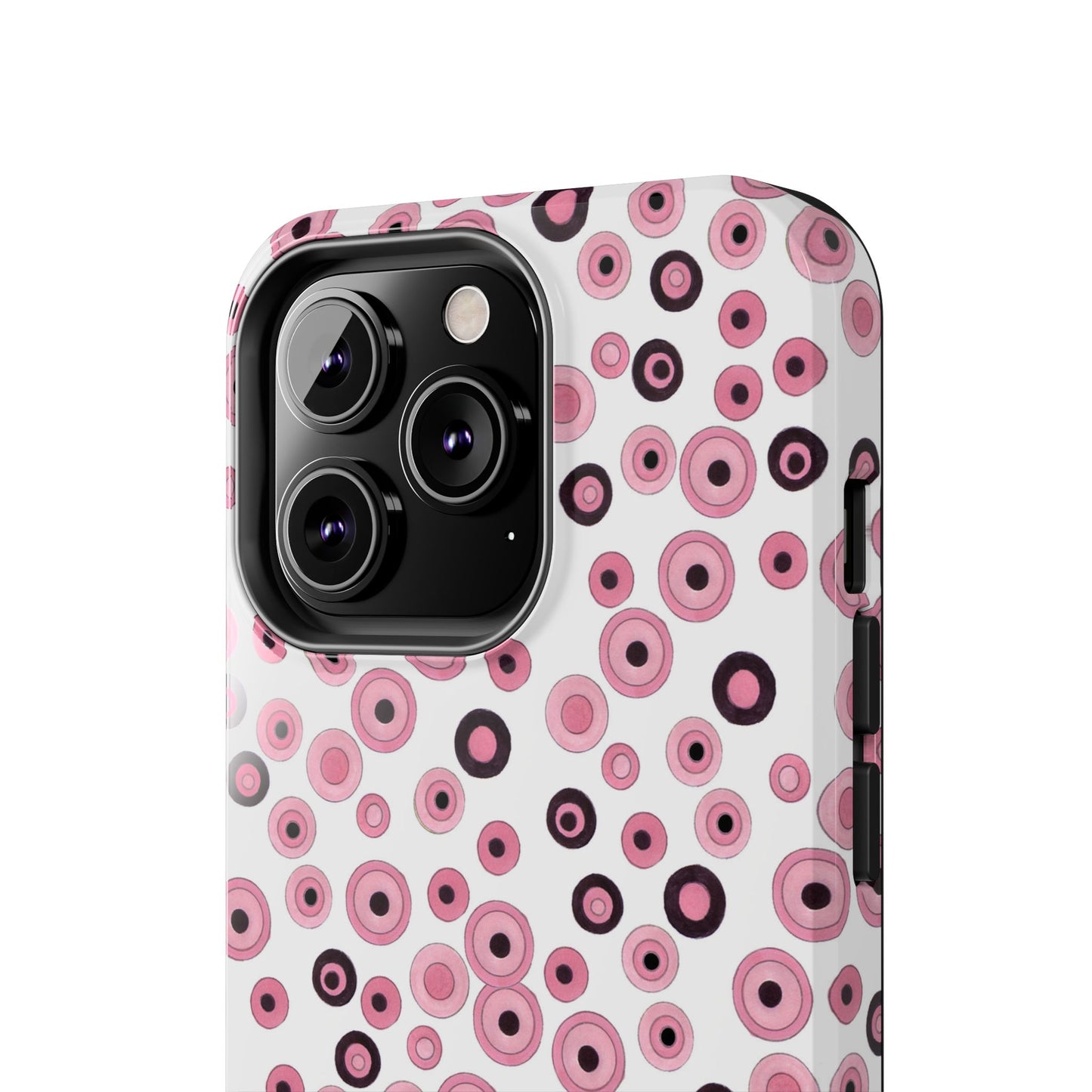 Dots White / Pink Phone Case