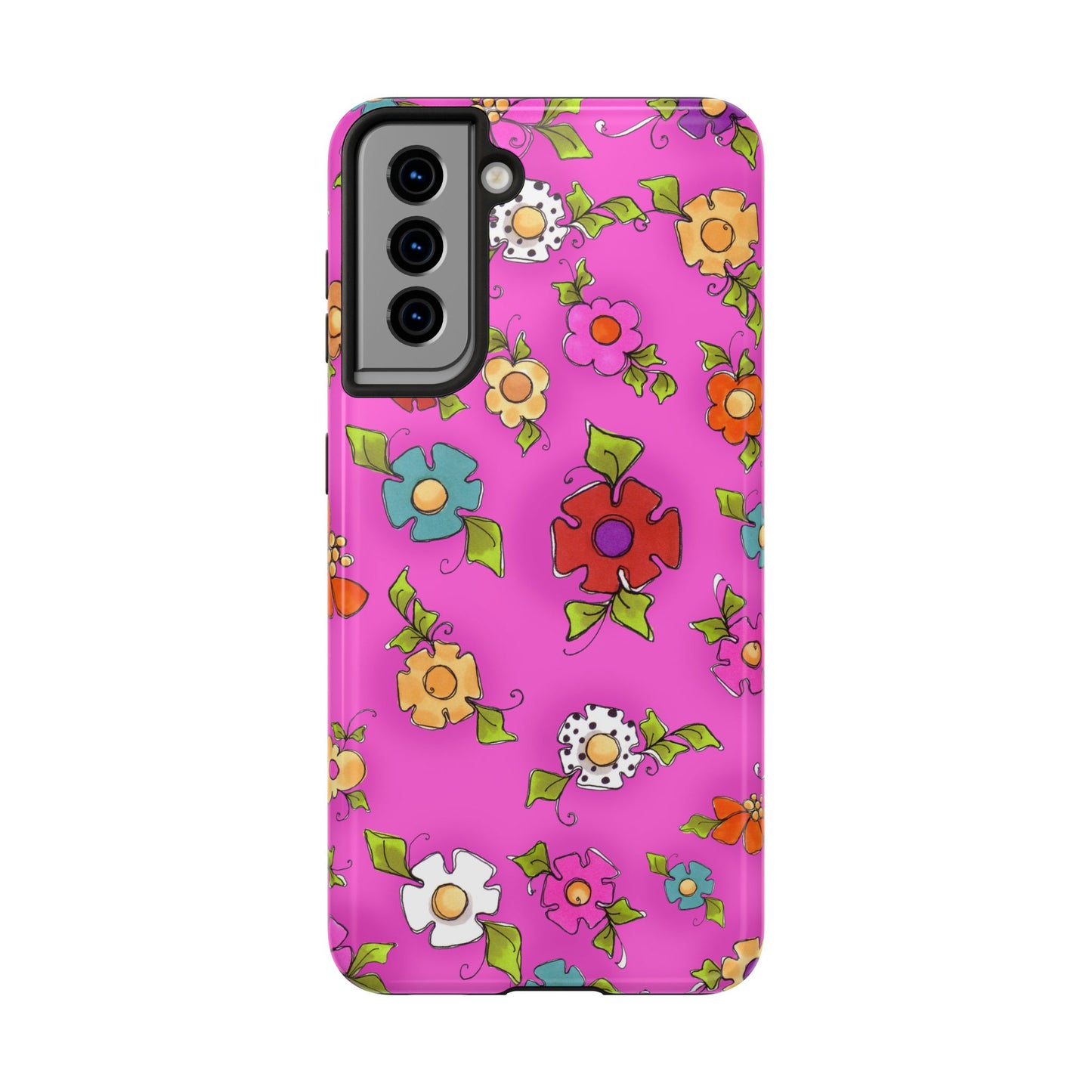 Happy Blooms Cerise Phone Case