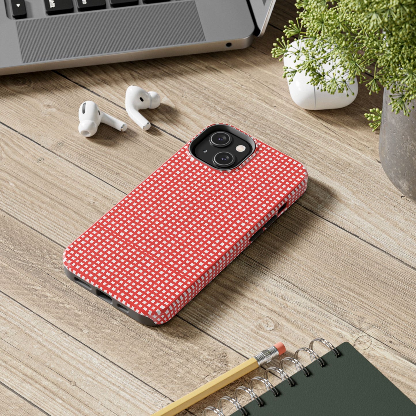 Chipper Check Red Phone Case