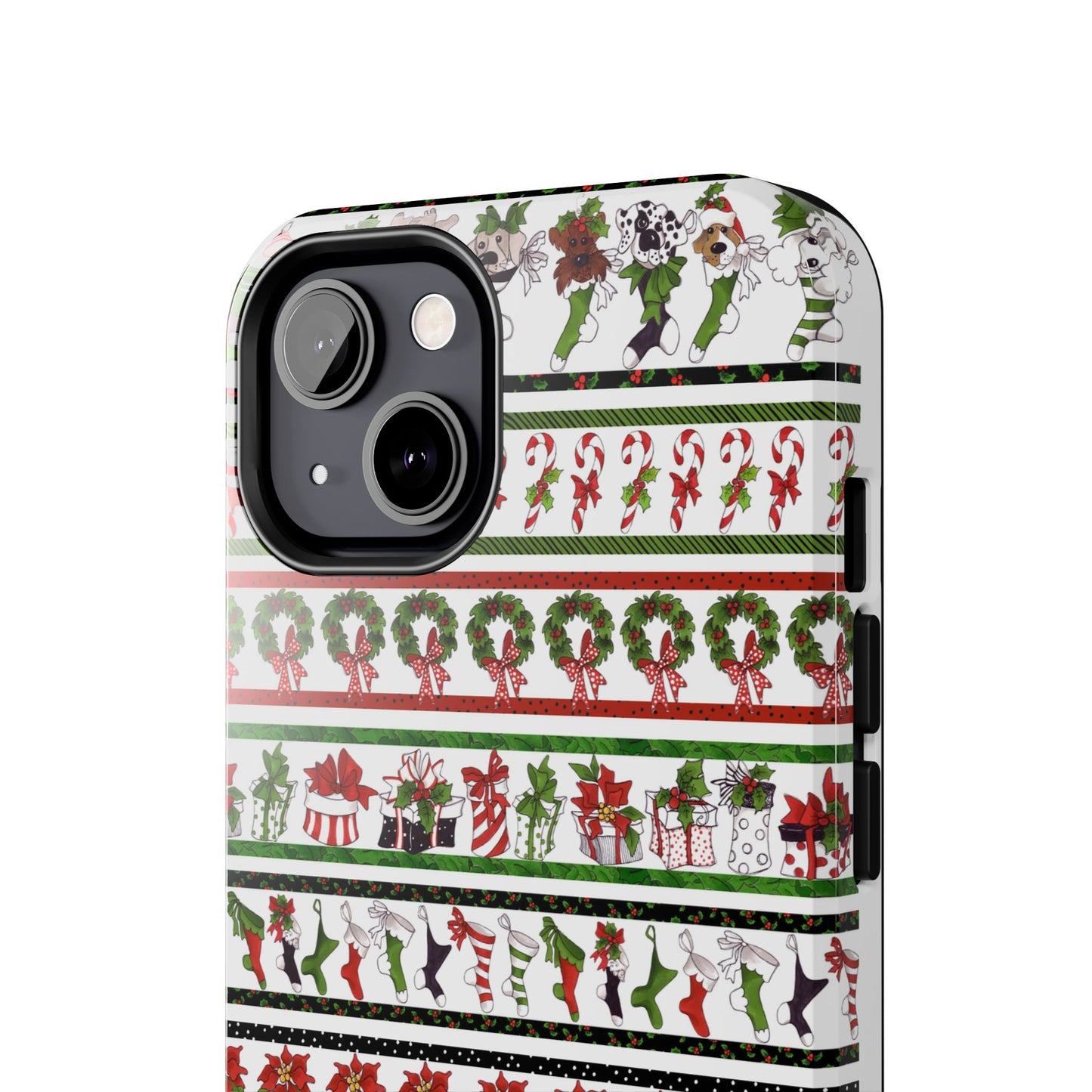 Holiday Borders White Phone Case