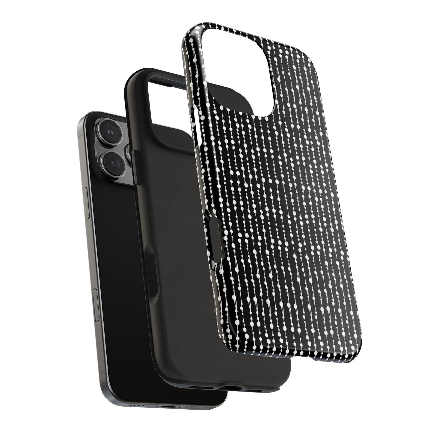 Beaded Curtain Black / White Phone Case