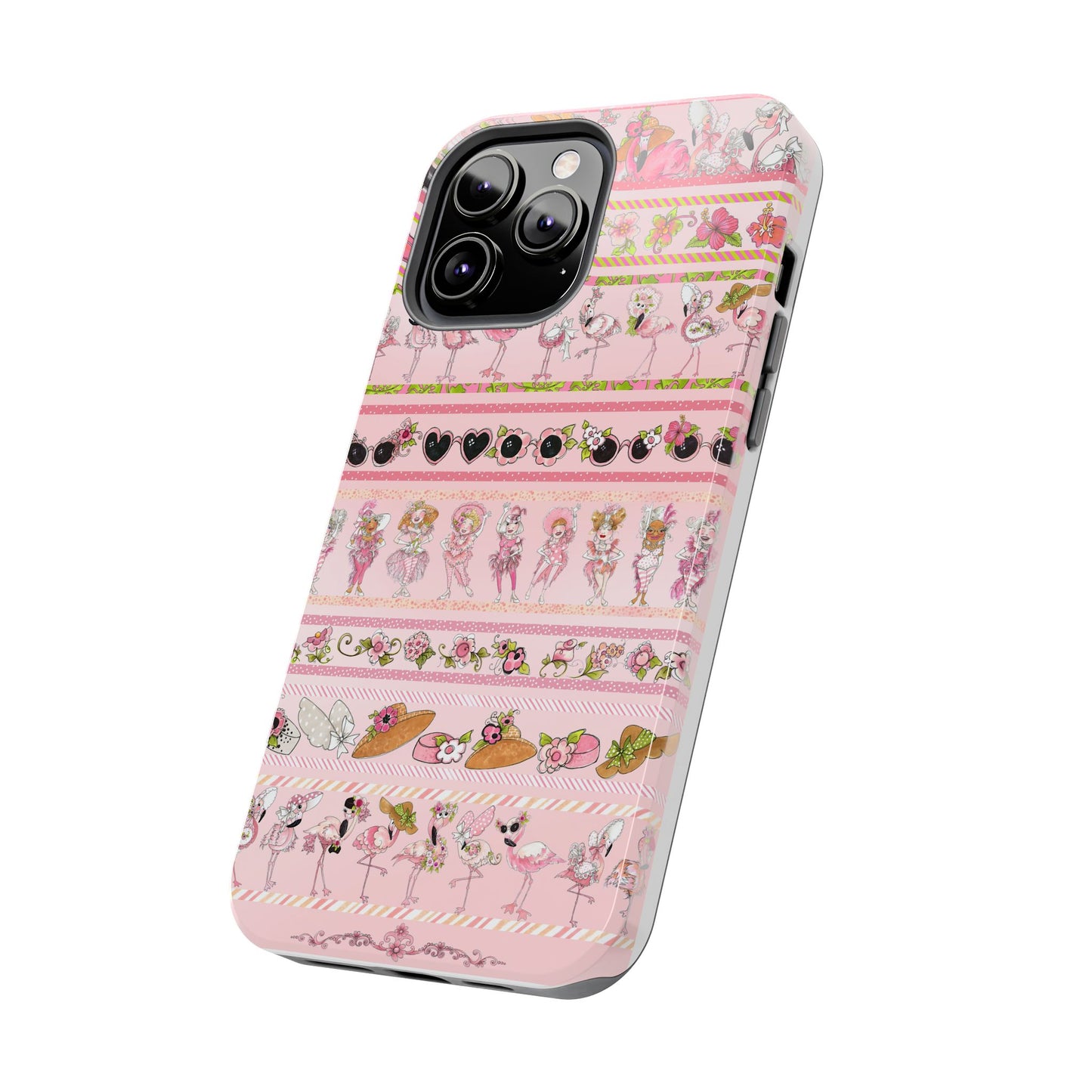 Flam Borders Pink Phone Case