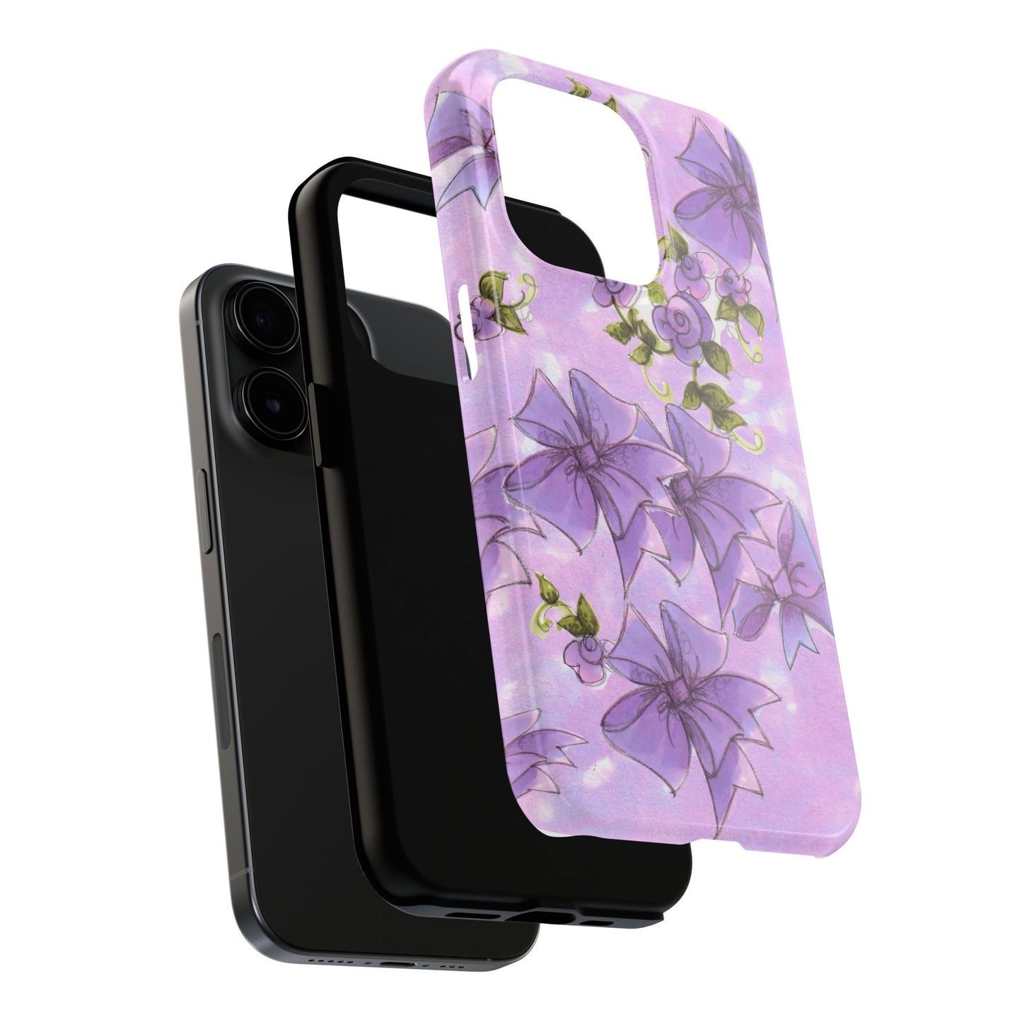 Bows & Flowers Purple Phone Case