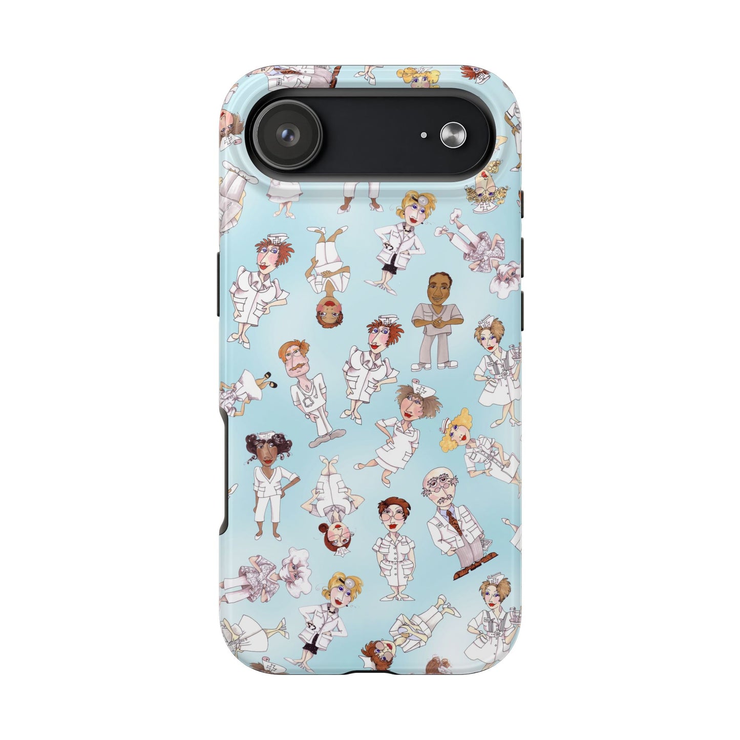Tossed Nurses Aqua Phone Case