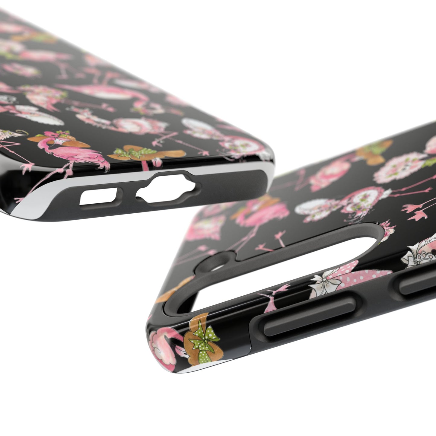 Tossed Flams Black Phone Case