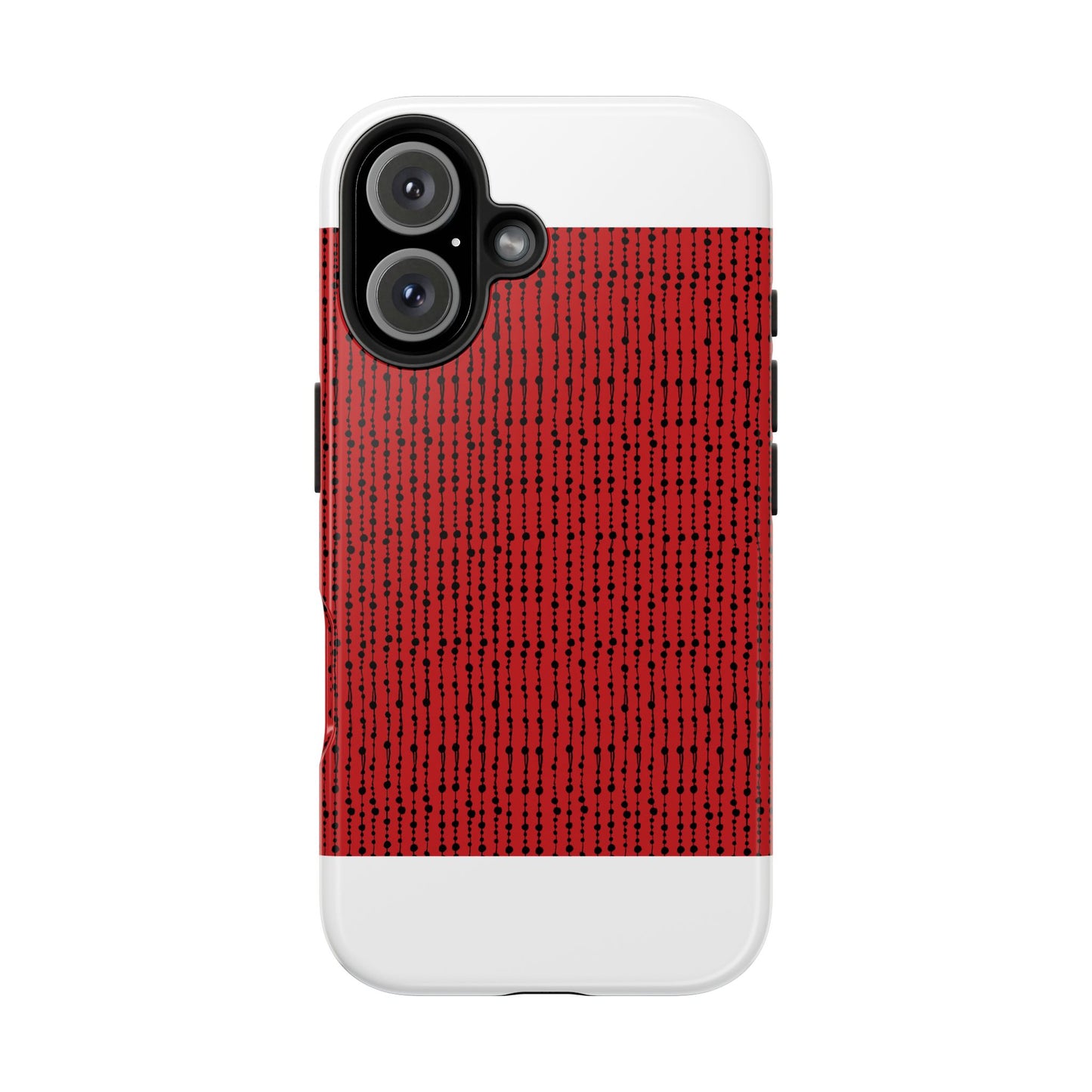 Beaded Curtain Red / Black Phone Case