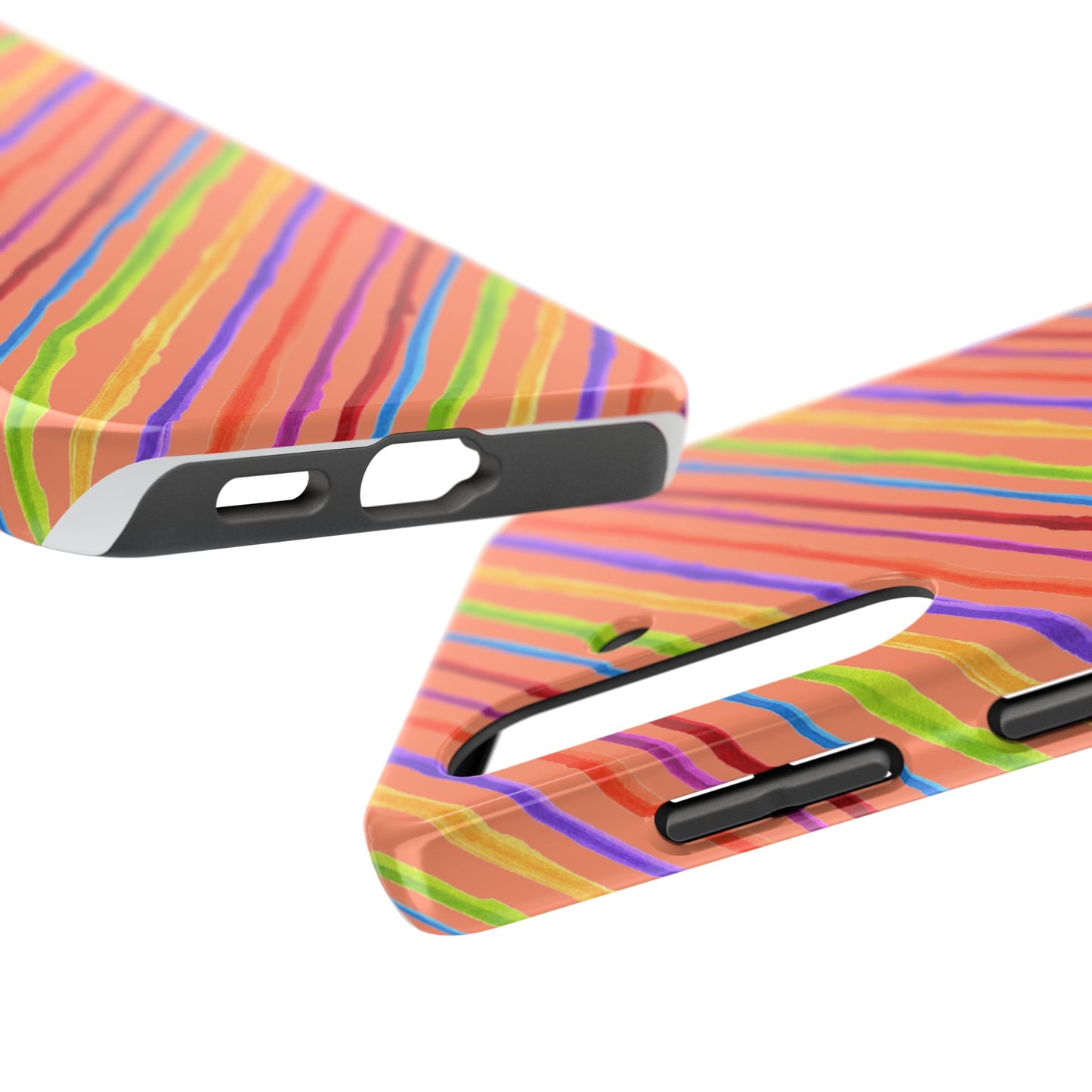 Calico Stripe Orange Phone Case