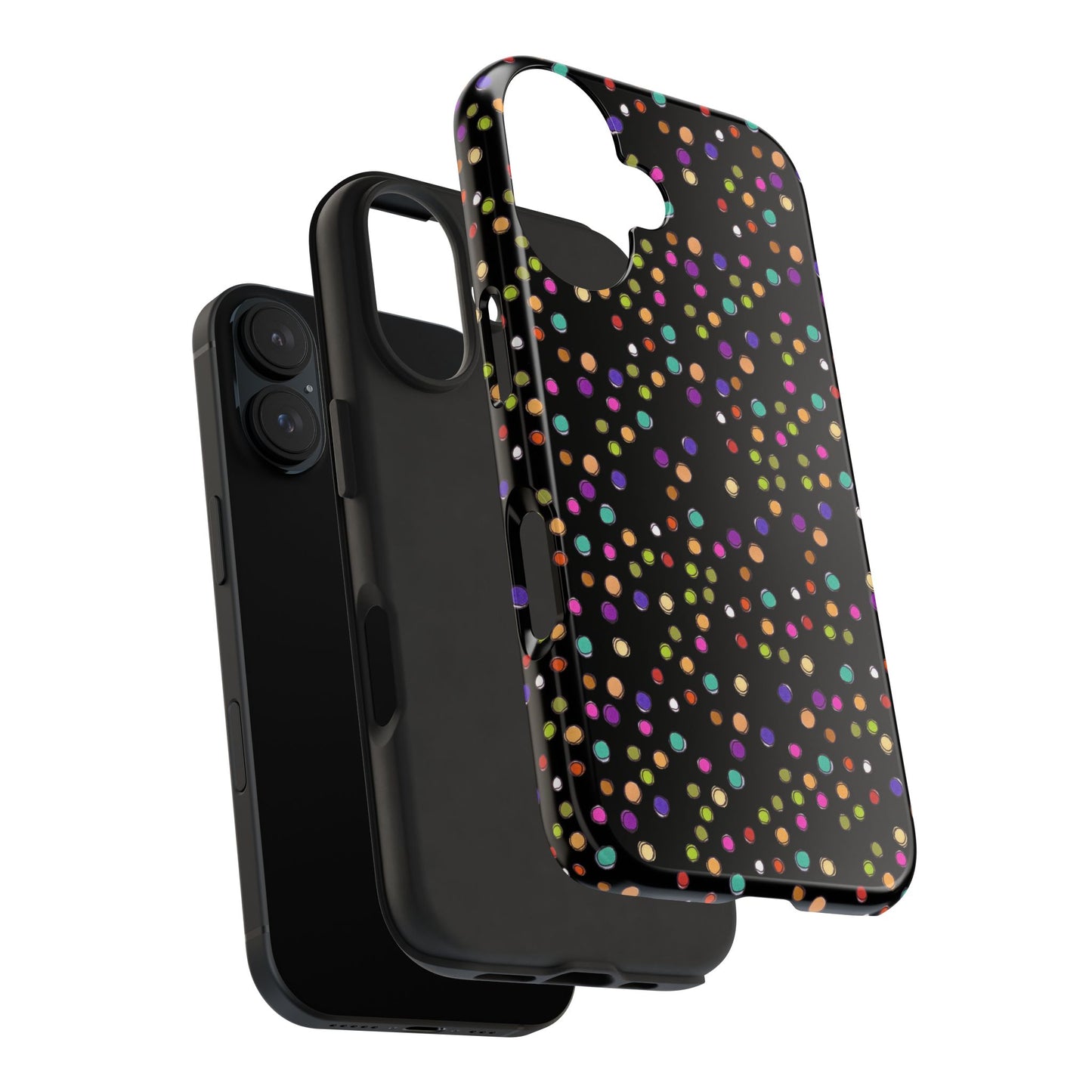 Dog Dots Black Phone Case
