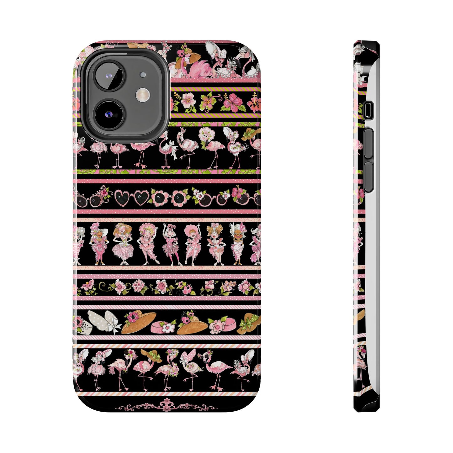 Flam Borders Black Phone Case