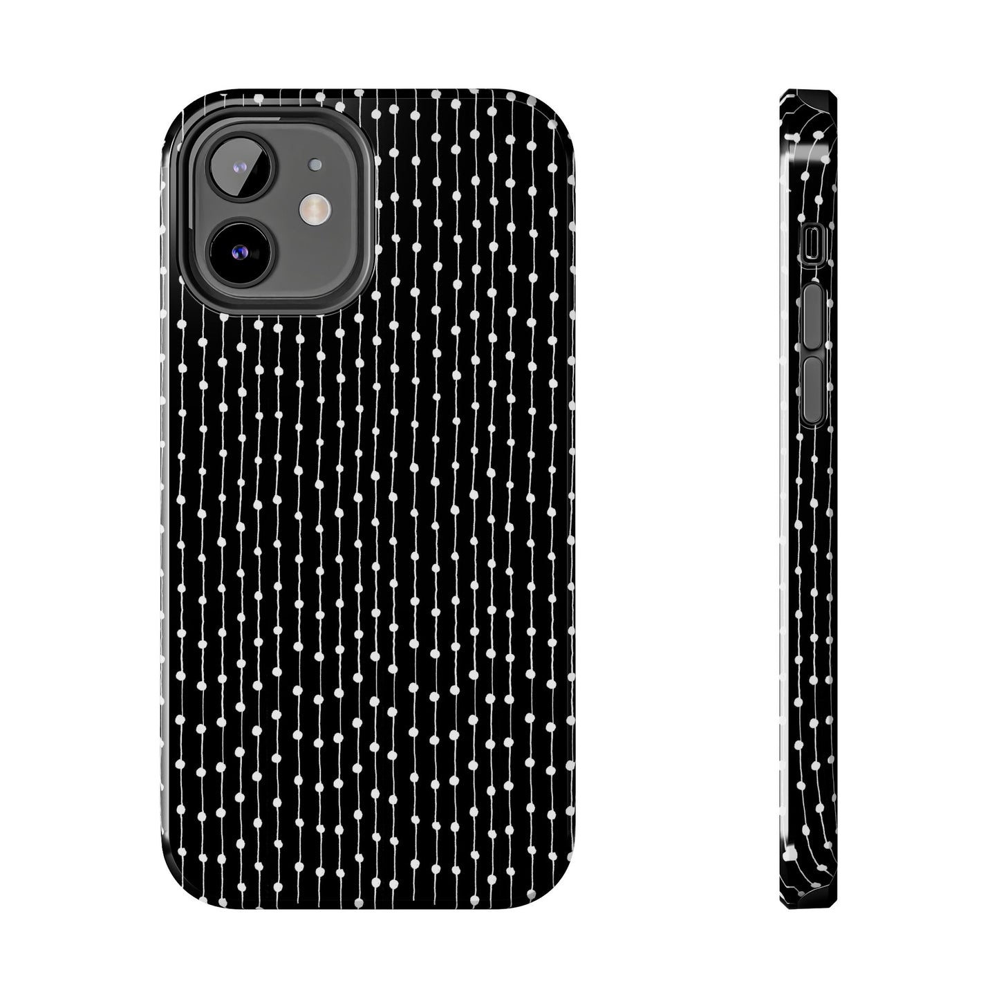 Pin Stripe Black / White Phone Case