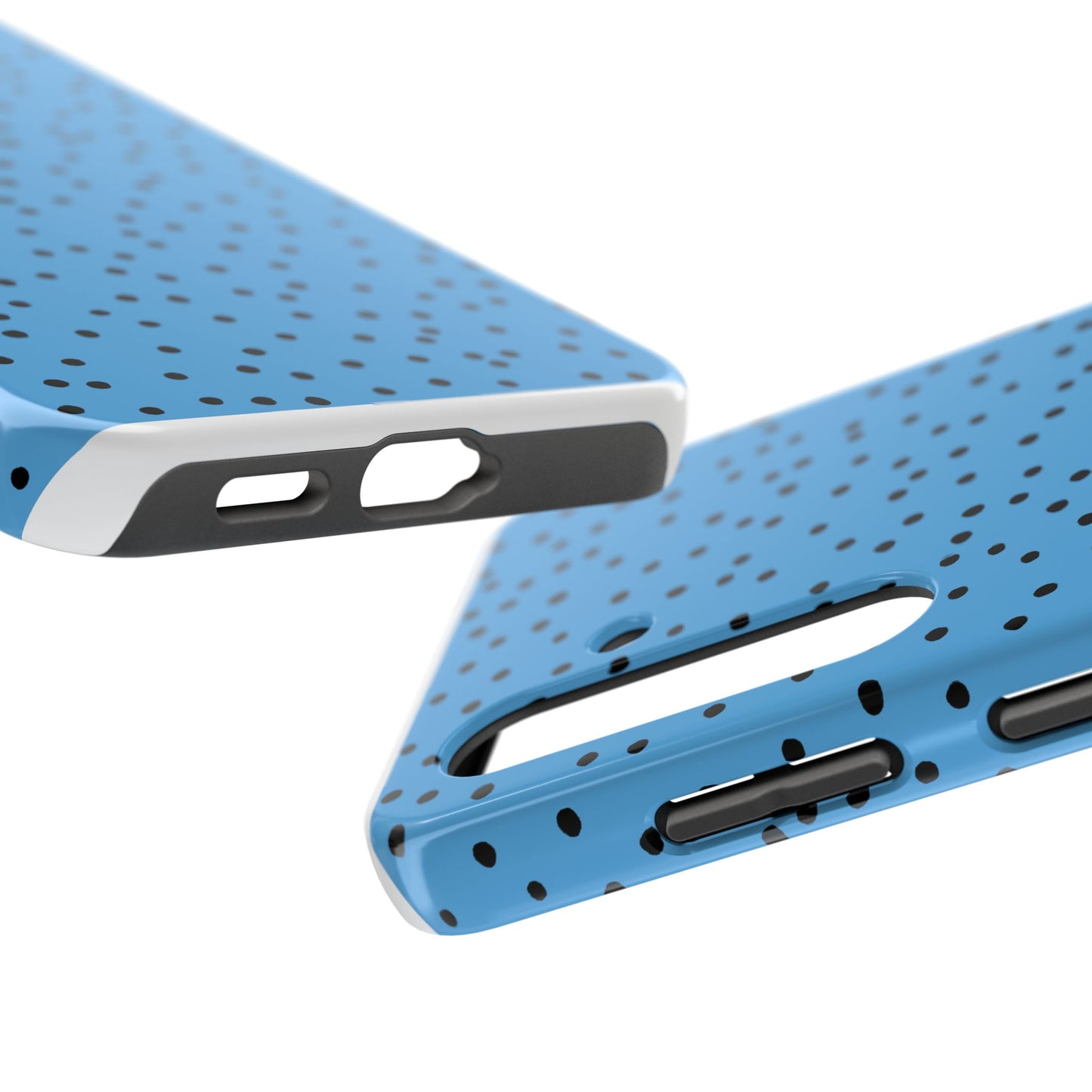 Dinky Dots Turquoise / Black Phone Case