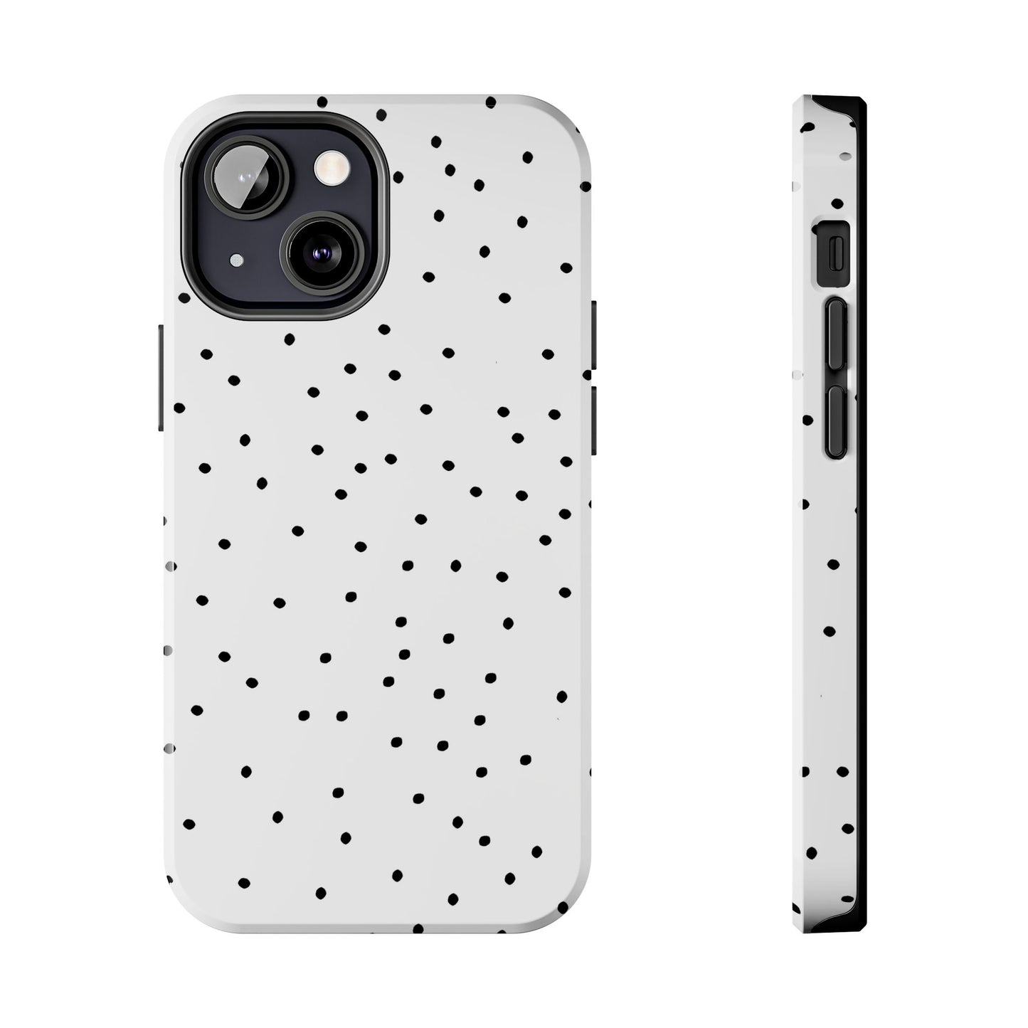 Space Dots White / Black Phone Case