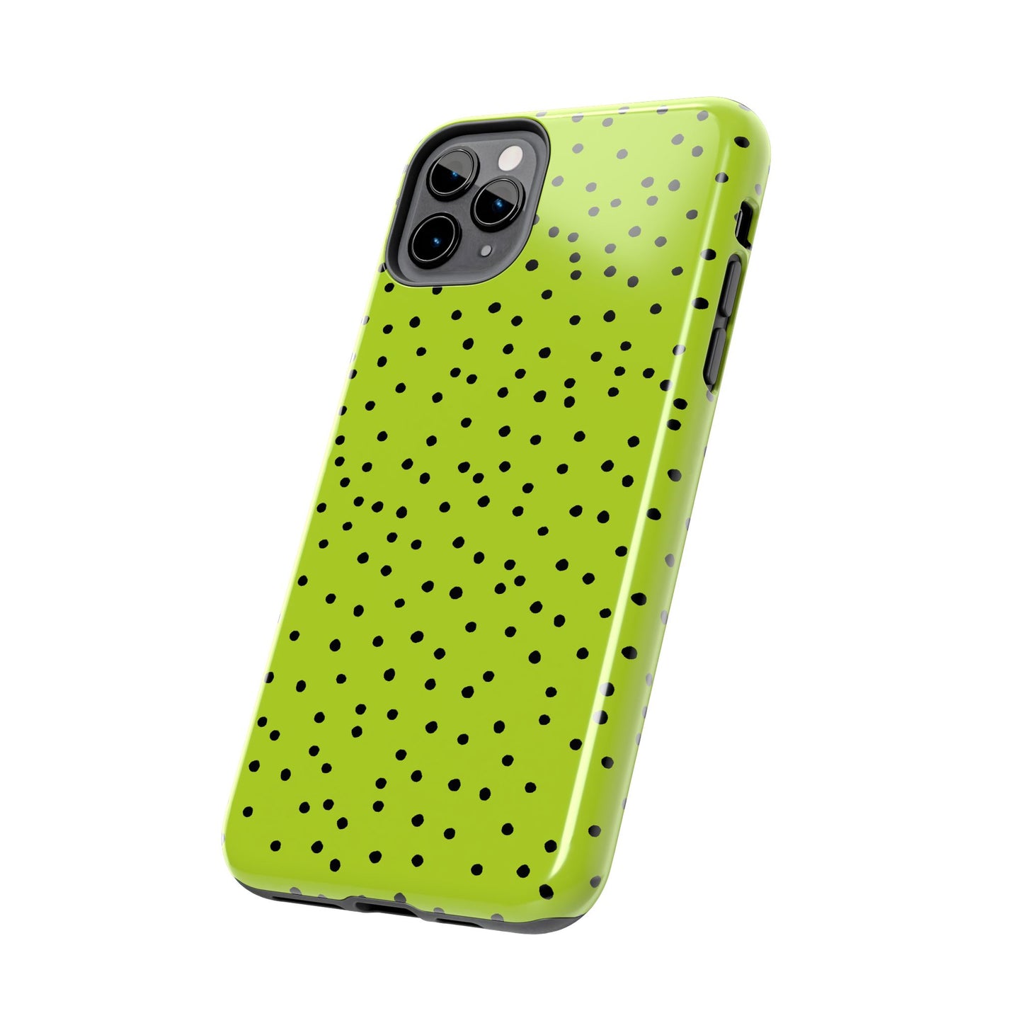 Dinky Dots Lime / Black Phone Case
