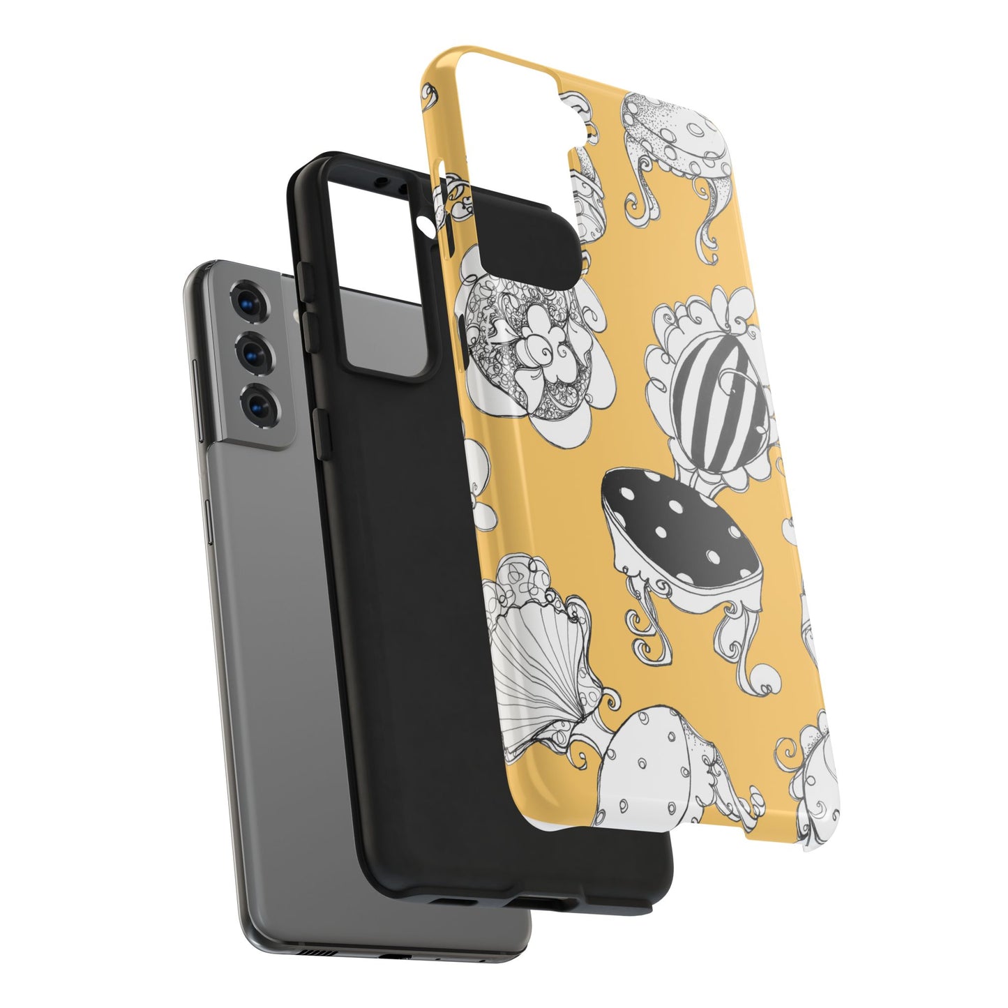 Bistro Chairs Yellow Phone Case