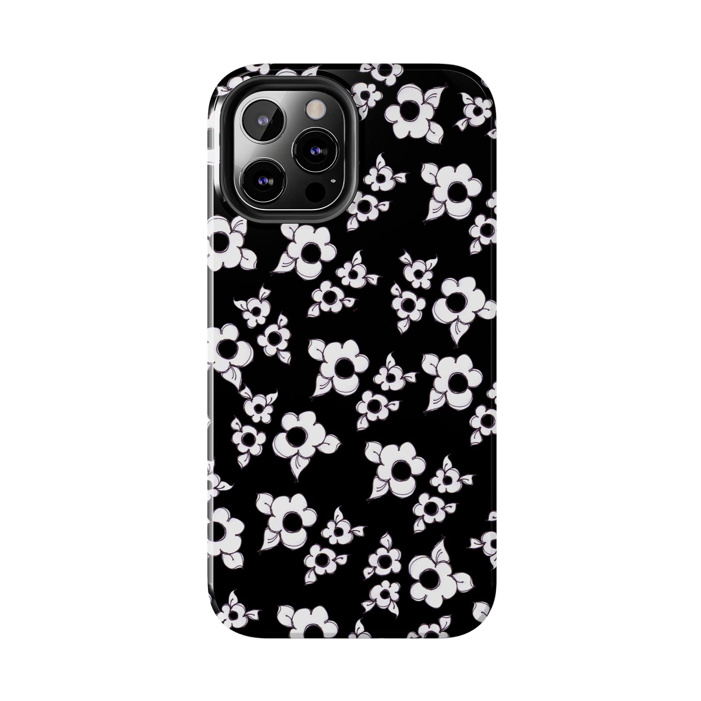 Daisy Cluster Black / White Phone Case