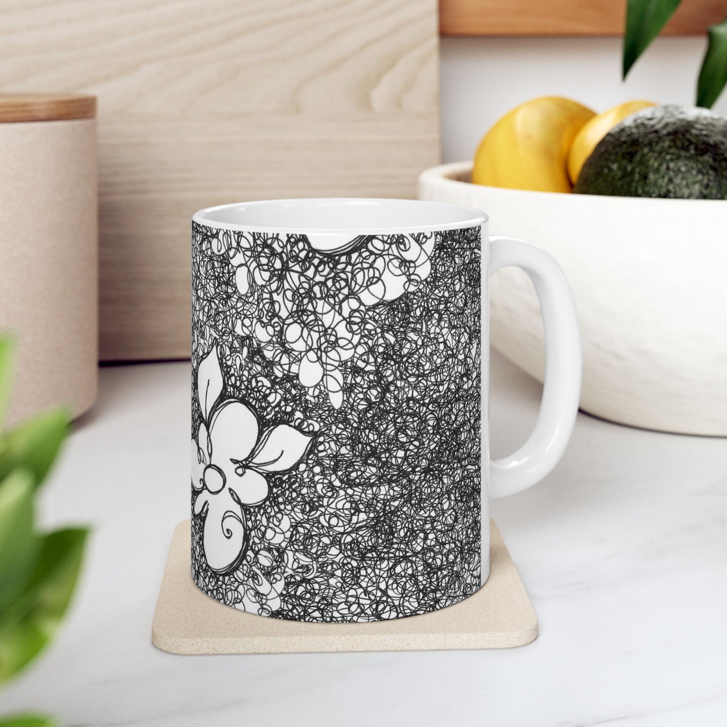 Flower Scribbles Cup