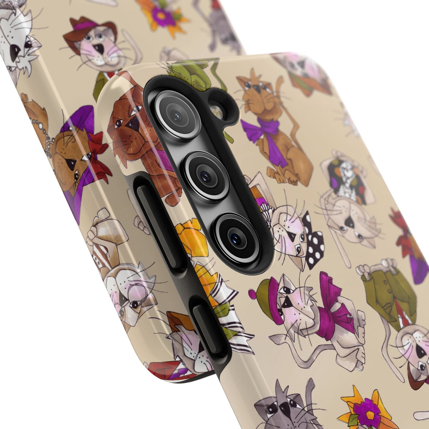 Spice Cats Tossed Muslin Phone Case