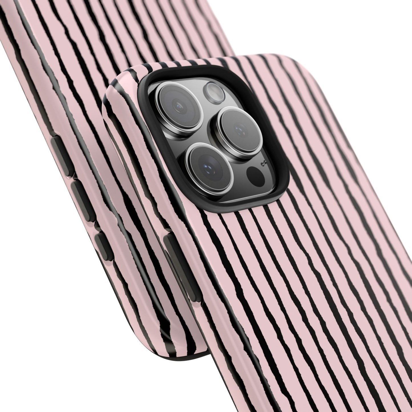 Sorta Stripe Light Pink / Black Phone Case