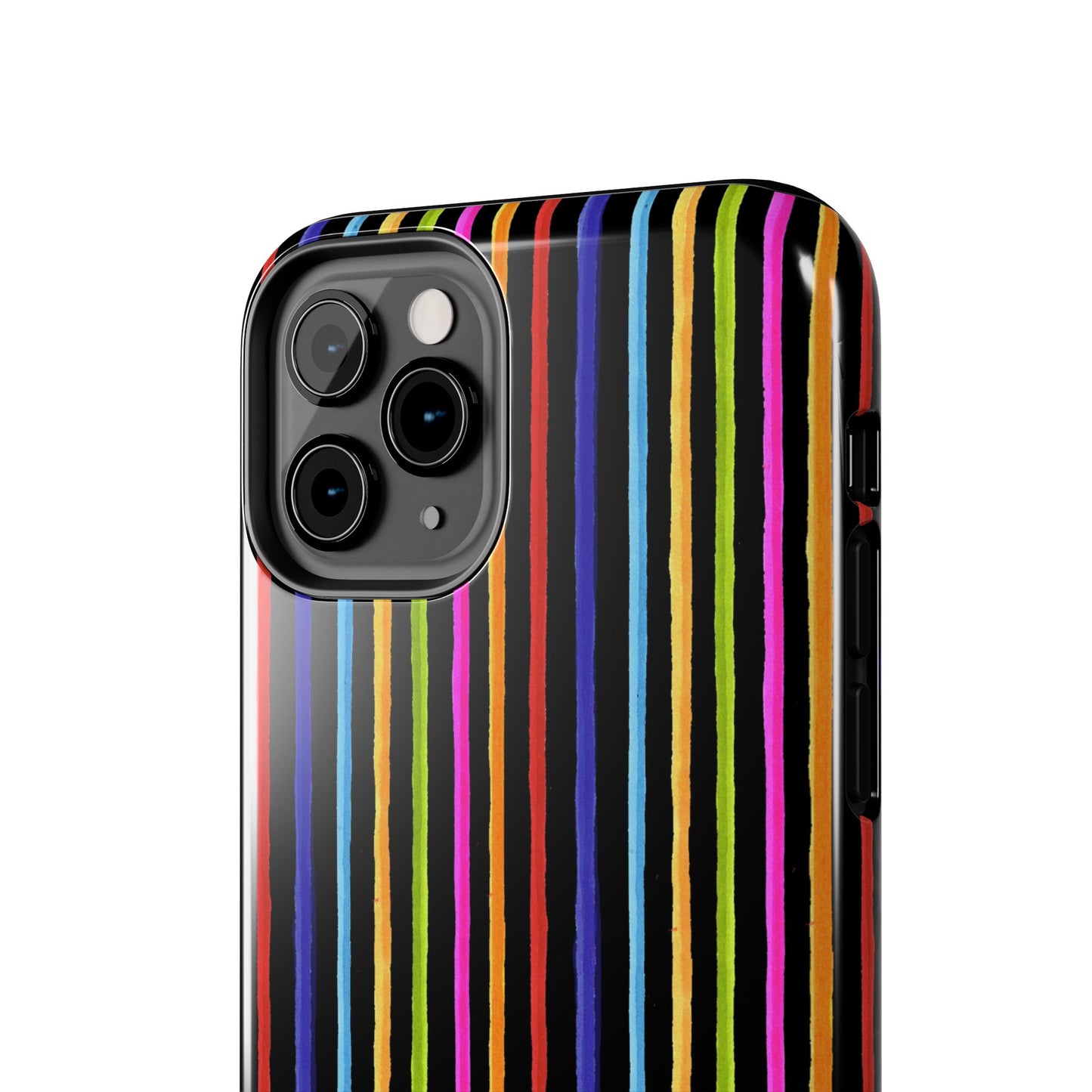 Happy Stripe Black Phone Case
