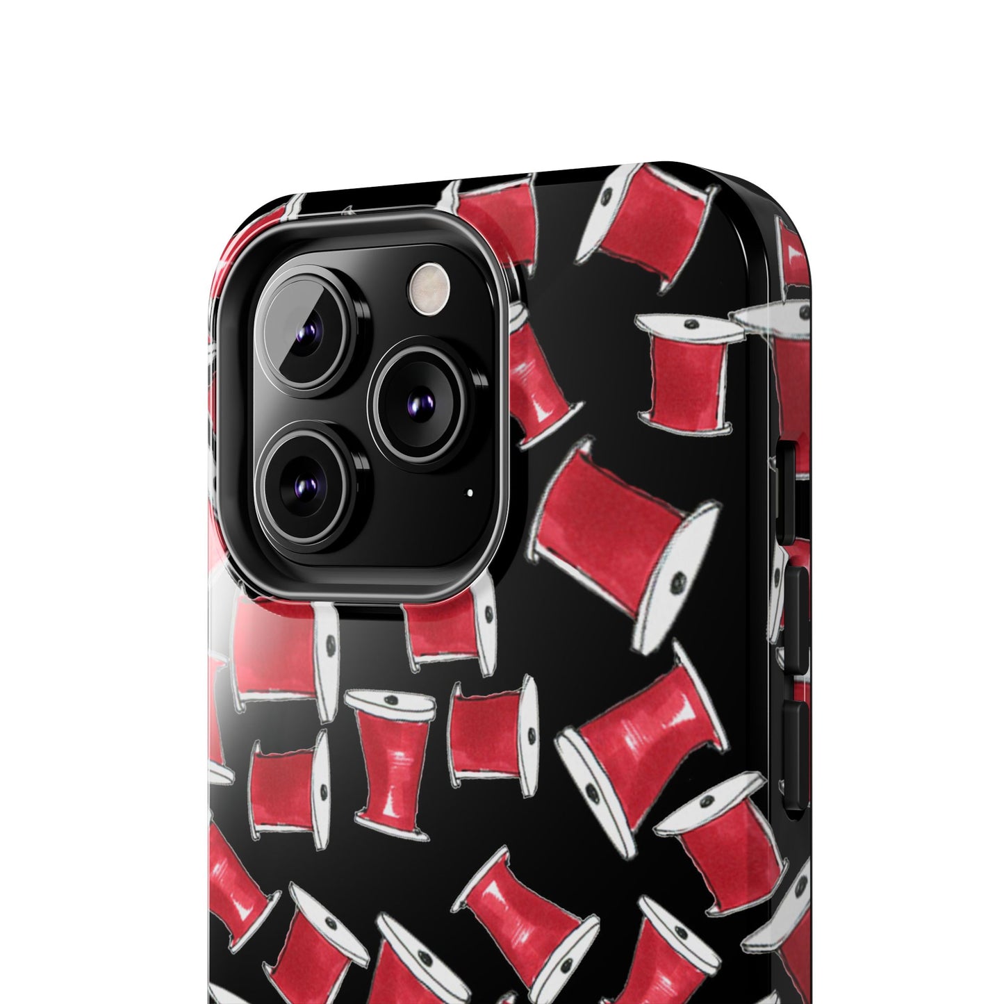 Red Thread Black Phone Case