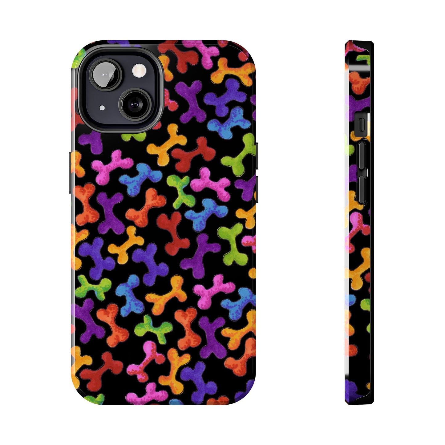 Fancy Bones Black / Multi Phone Case