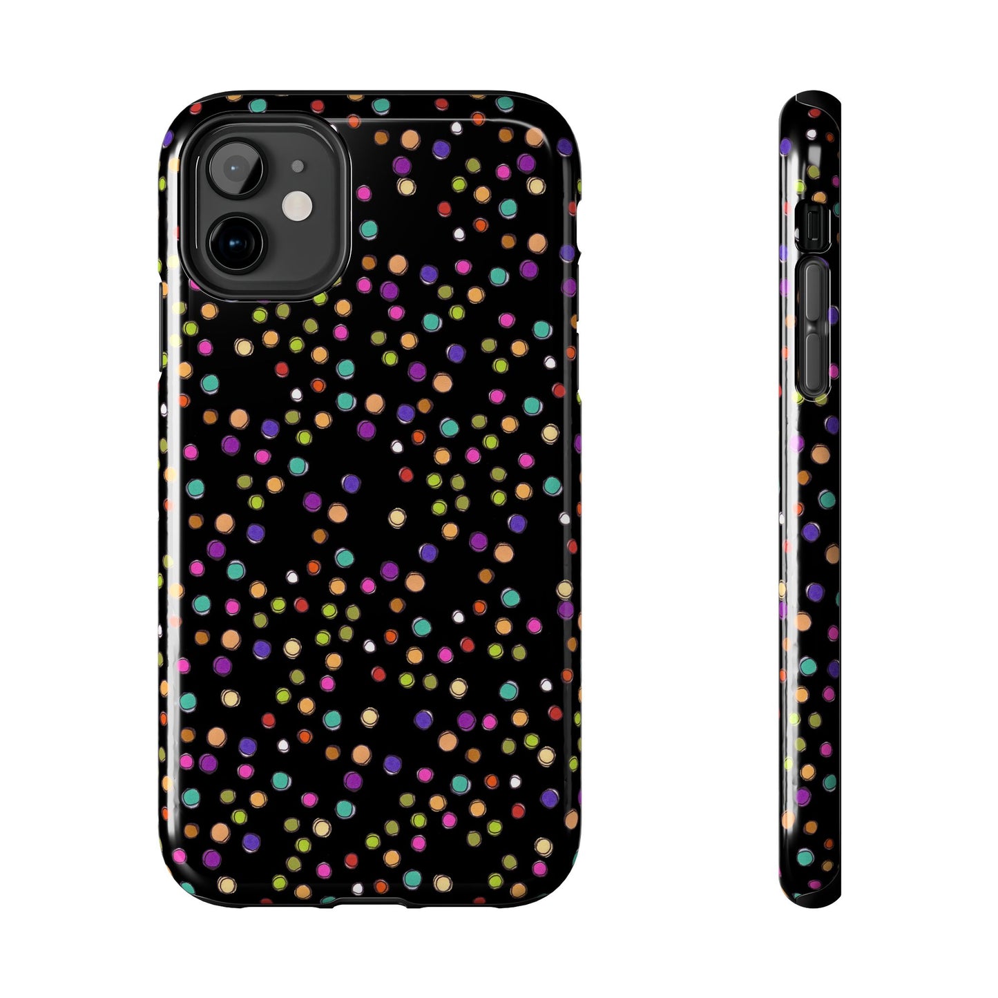 Dog Dots Black Phone Case