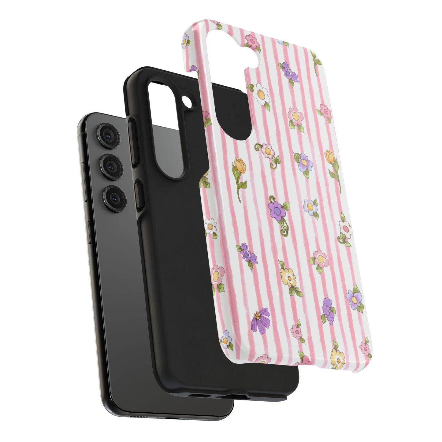 Pretty Posie Stripe Phone Case