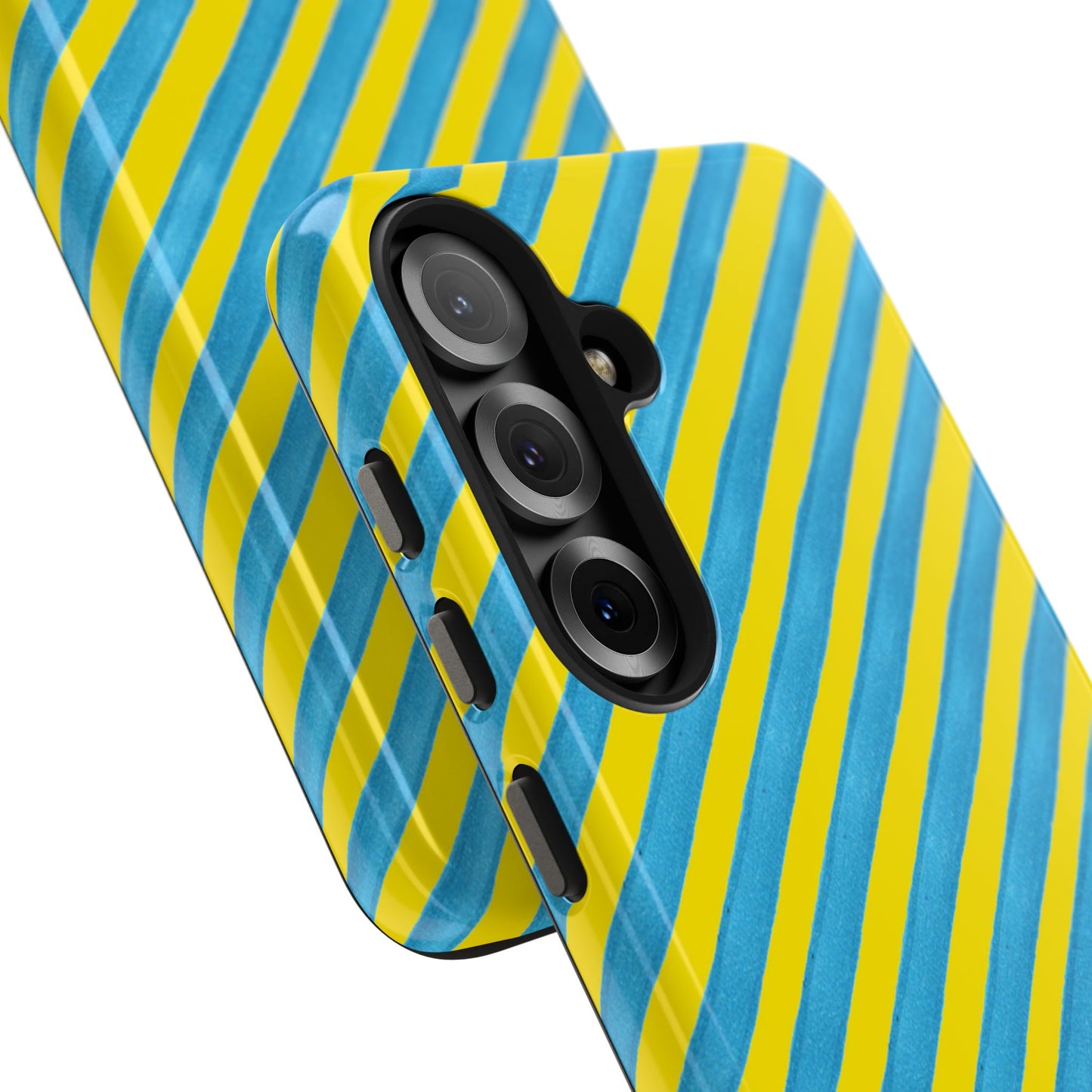 Bias Stripe Turquoise / Yellow Phone Case