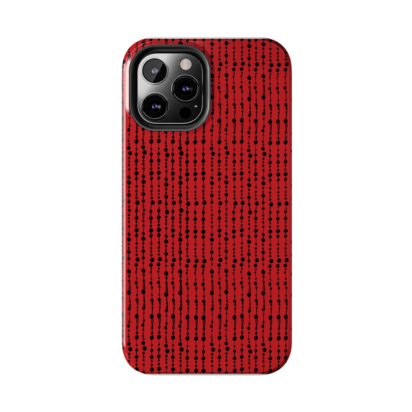 Beaded Curtain Red / Black Phone Case
