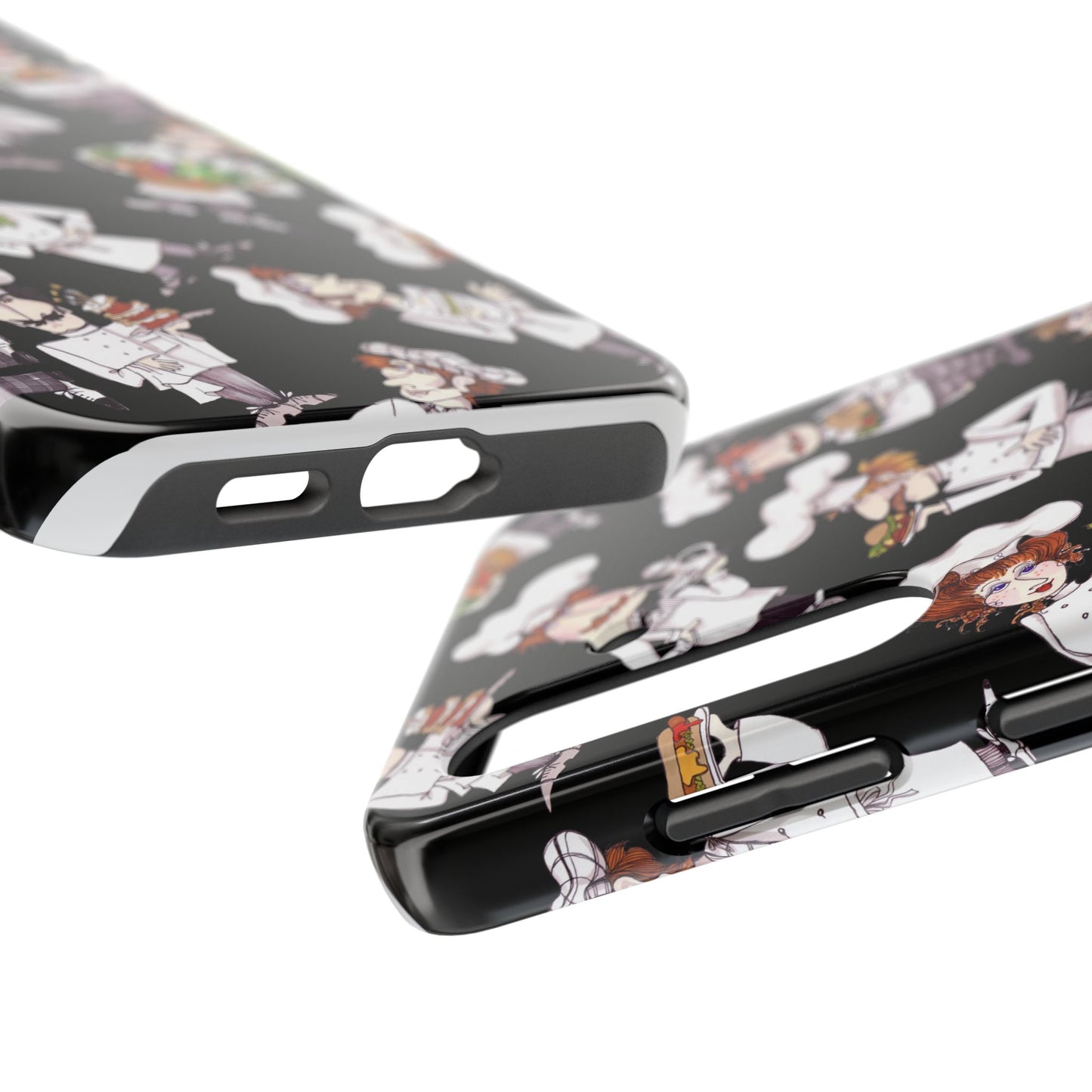 Tossed Chefs Black Phone Case