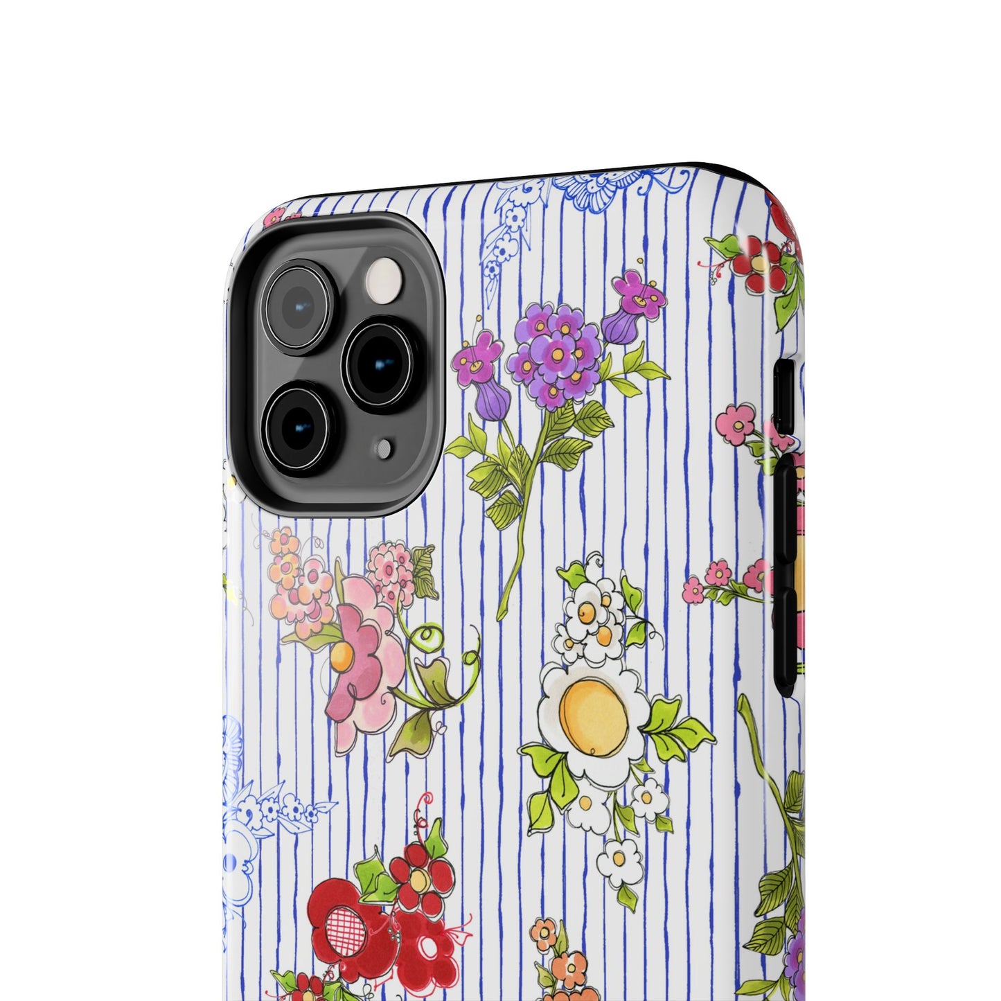Mixed Bouquets Blue / White Phone Case