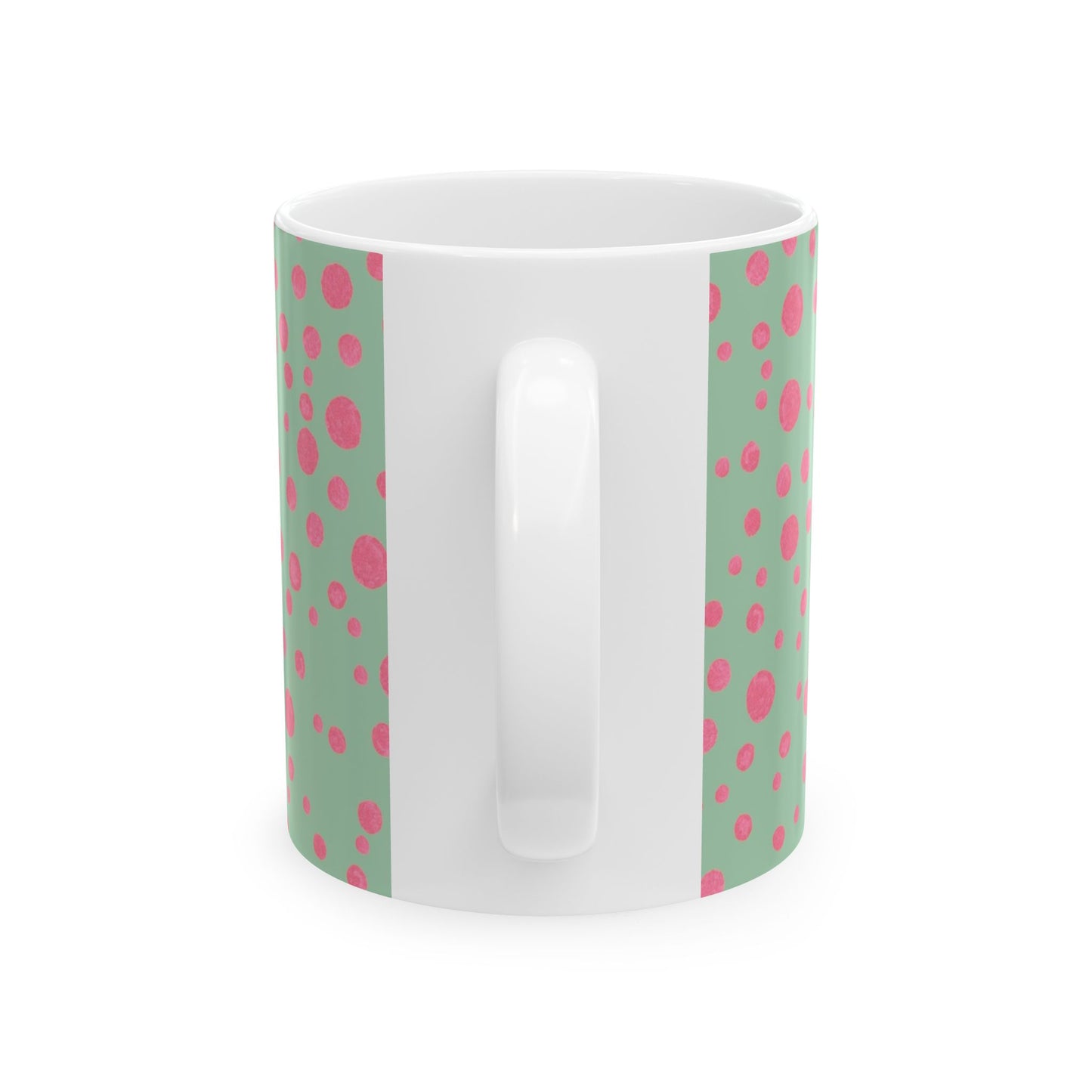 Balloon Dots Sage / Pink Cup
