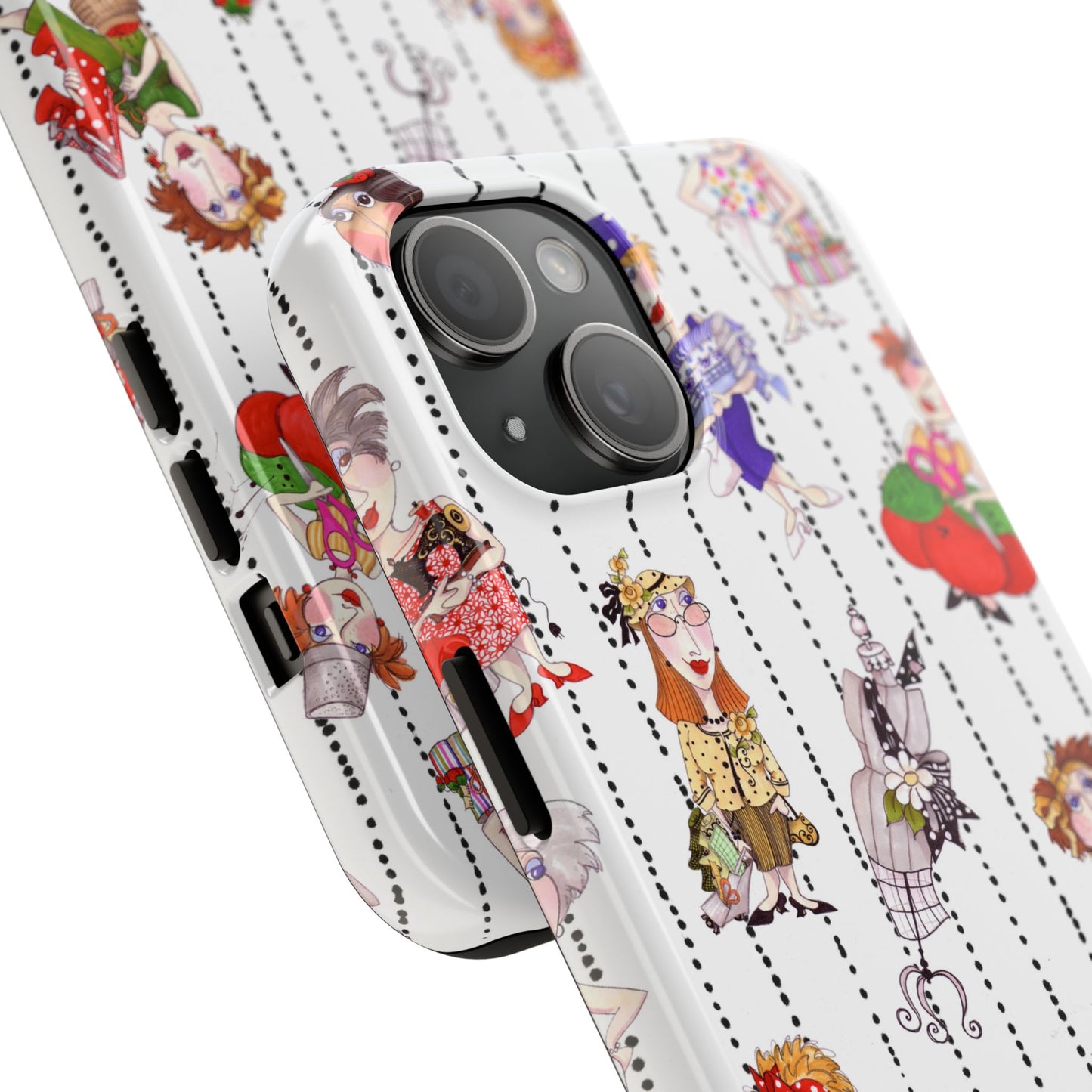 Sewphisticates White / Black Stripe Phone Case