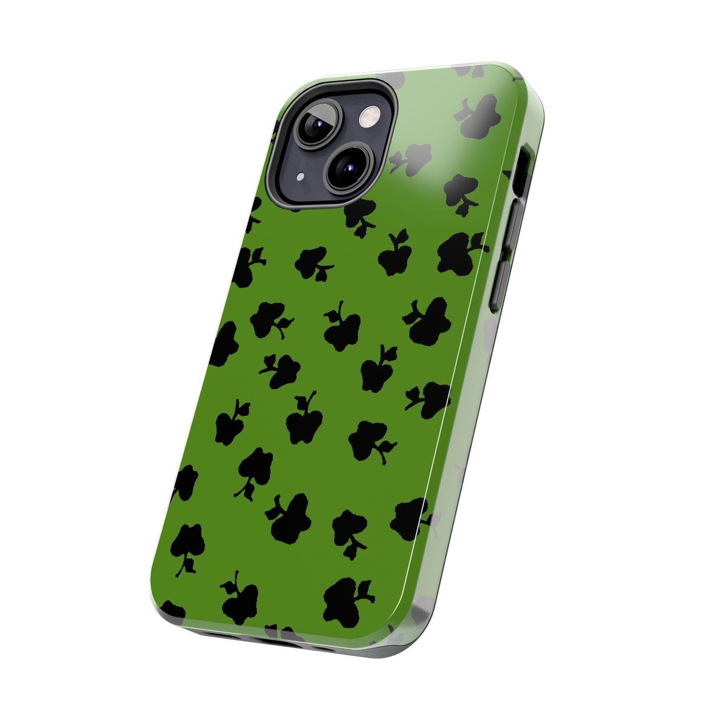 Happy Apples Green / Black Phone Case