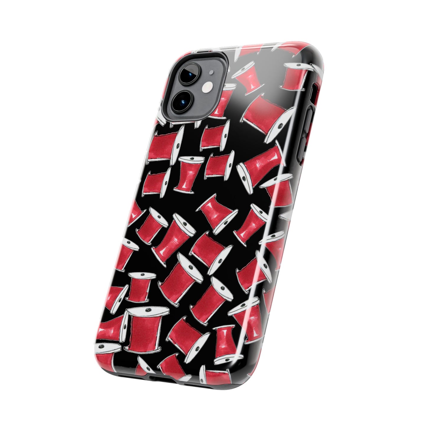 Red Thread Black Phone Case