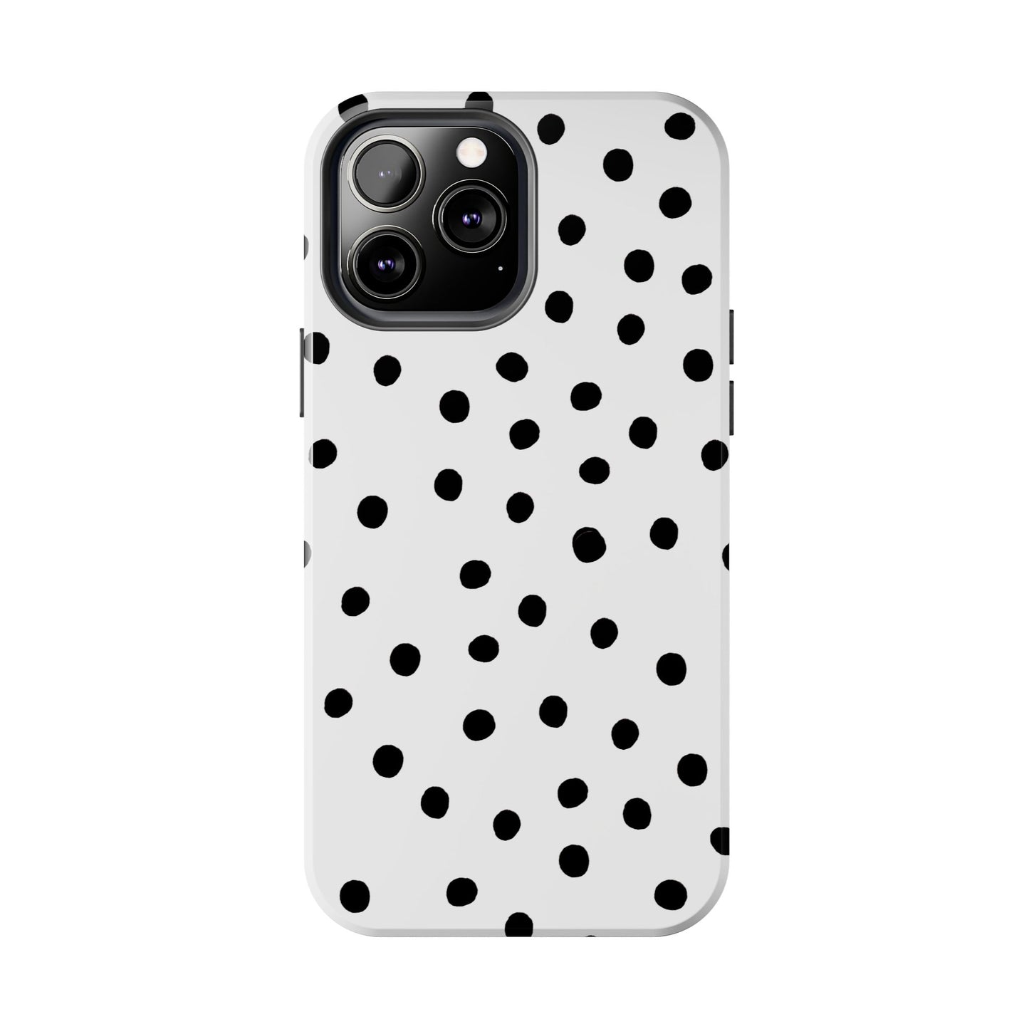 Dot White / Black Phone Case