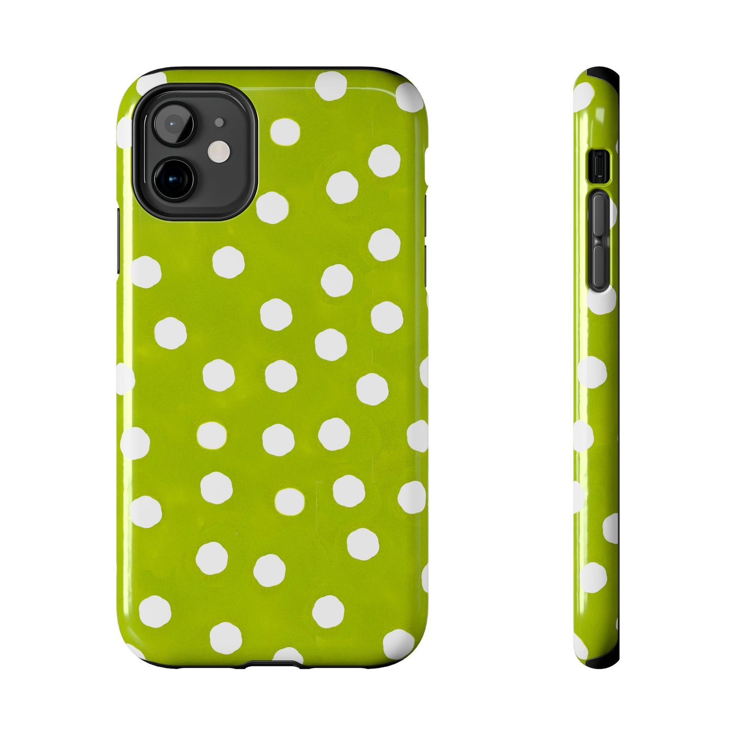 Jumbo Dots Green / White Phone Case