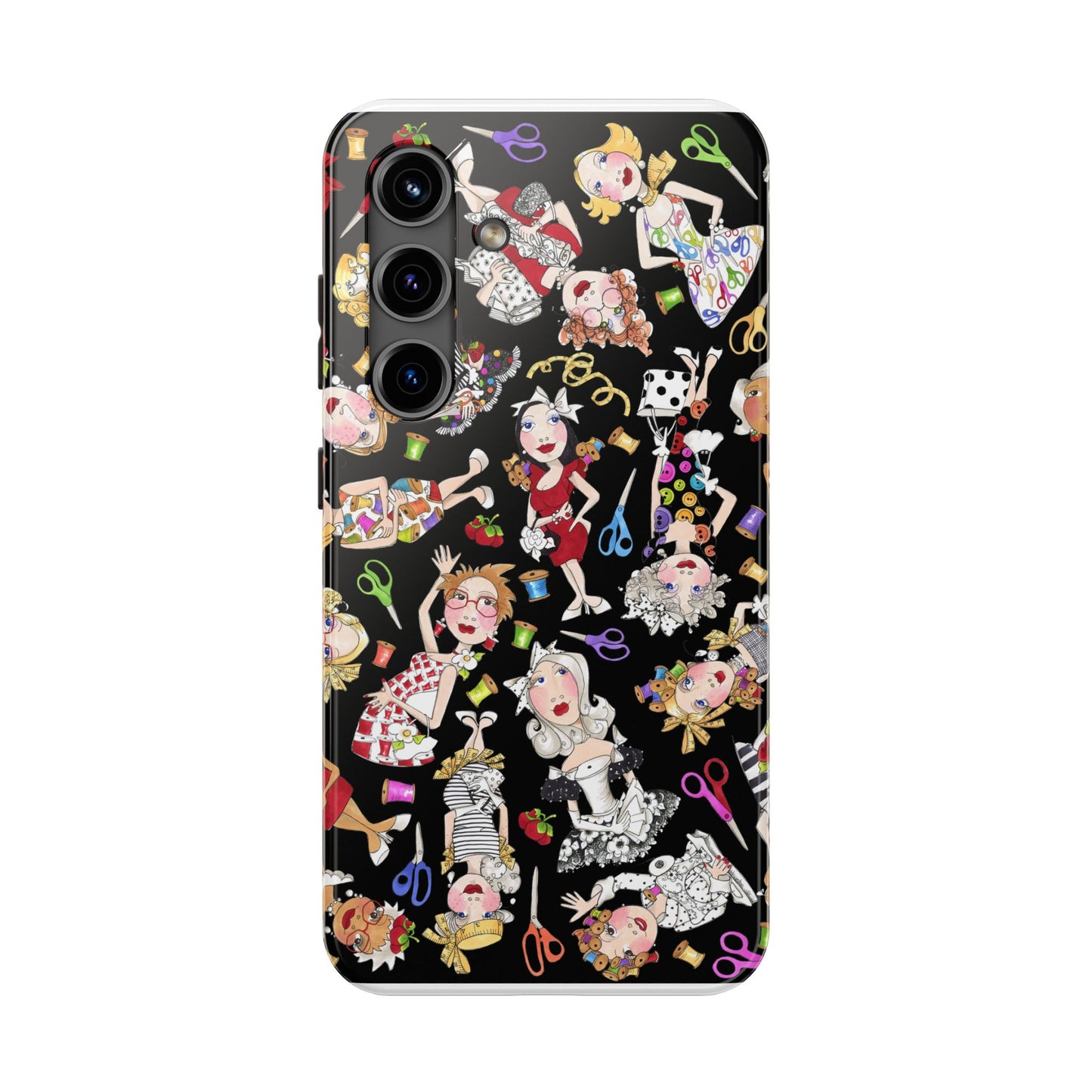 Sew Tossed Black Phone Case