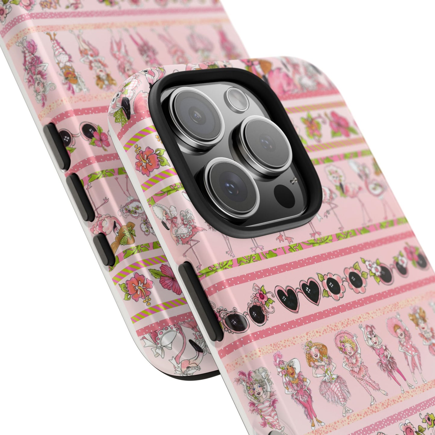 Flam Borders Pink Phone Case