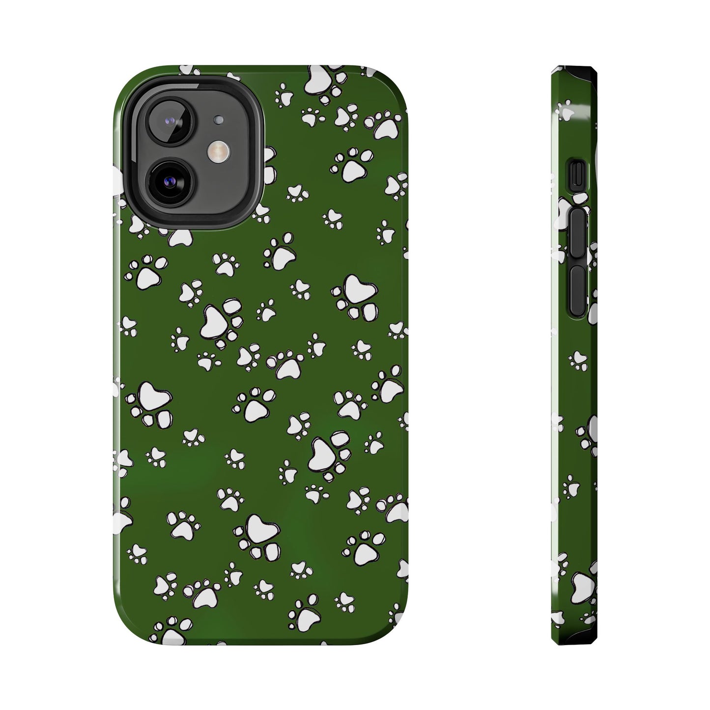 Paw Flakes Green Phone Case