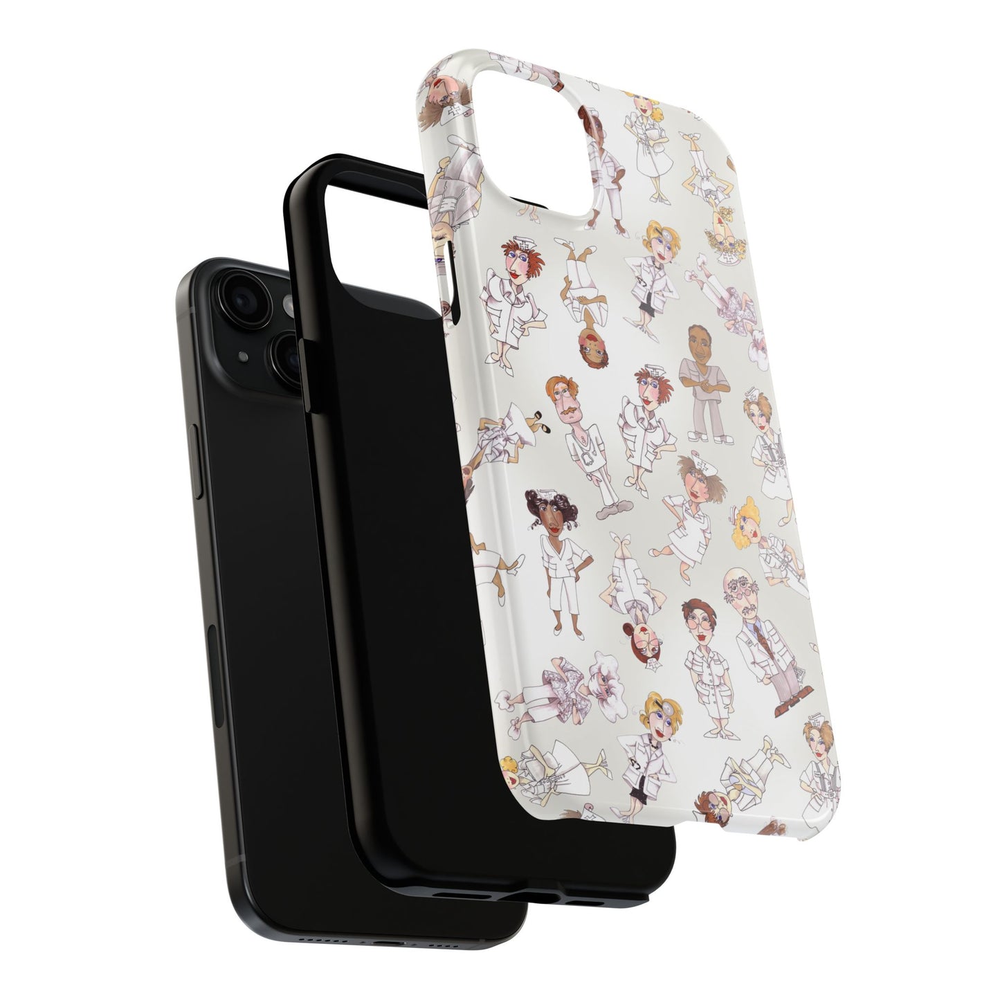 Tossed Nurses Gray Phone Case