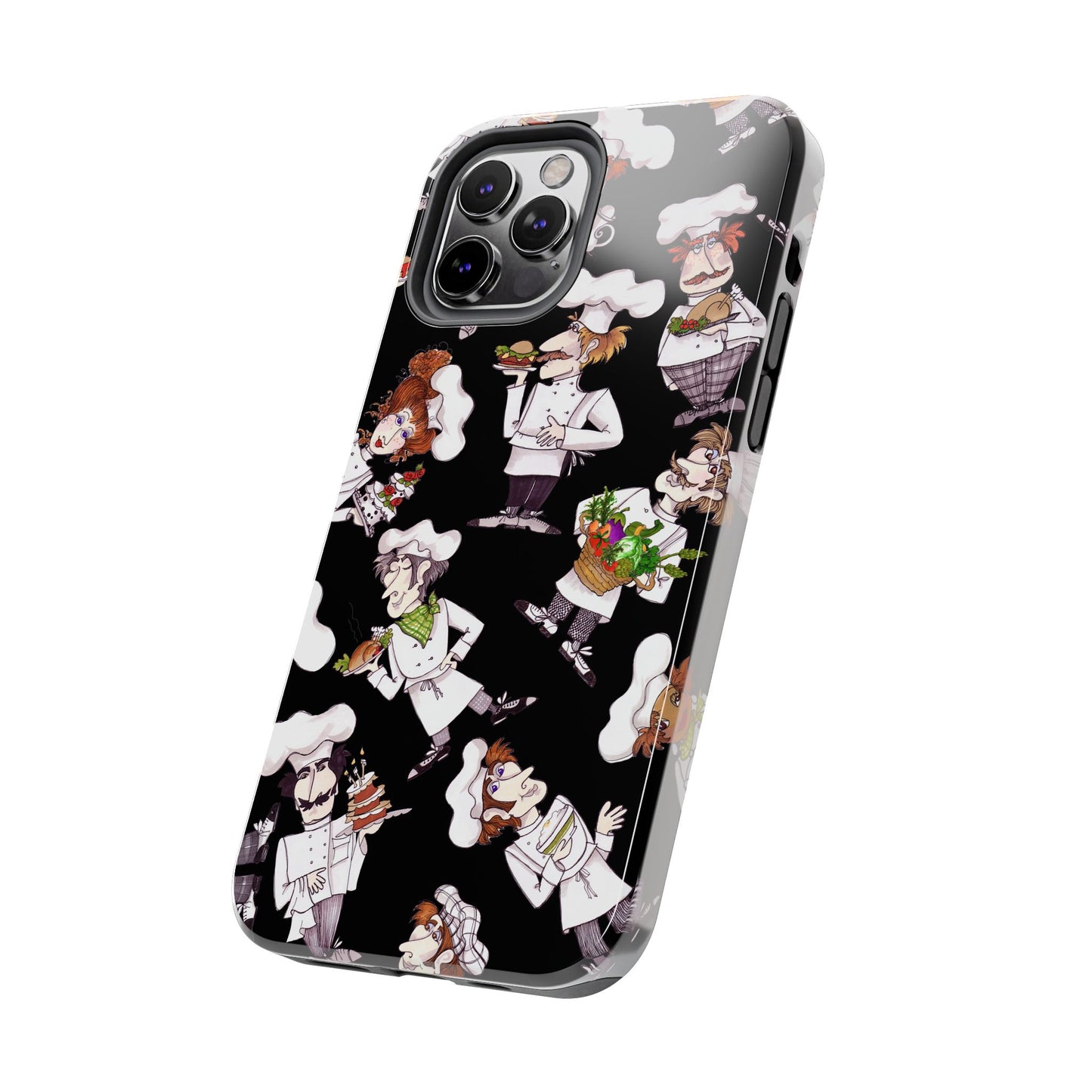 Tossed Chefs Black Phone Case