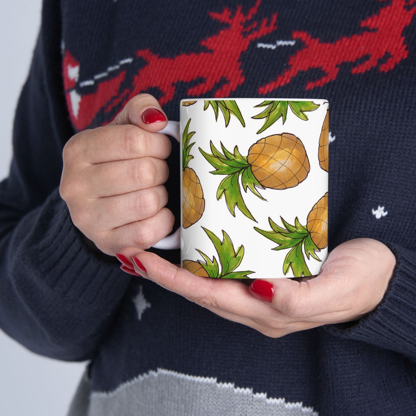 Pineapple Toss White Cup