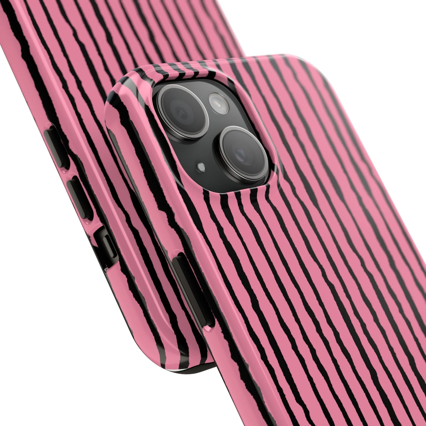 Sorta Stripe Pink / Black Phone Case
