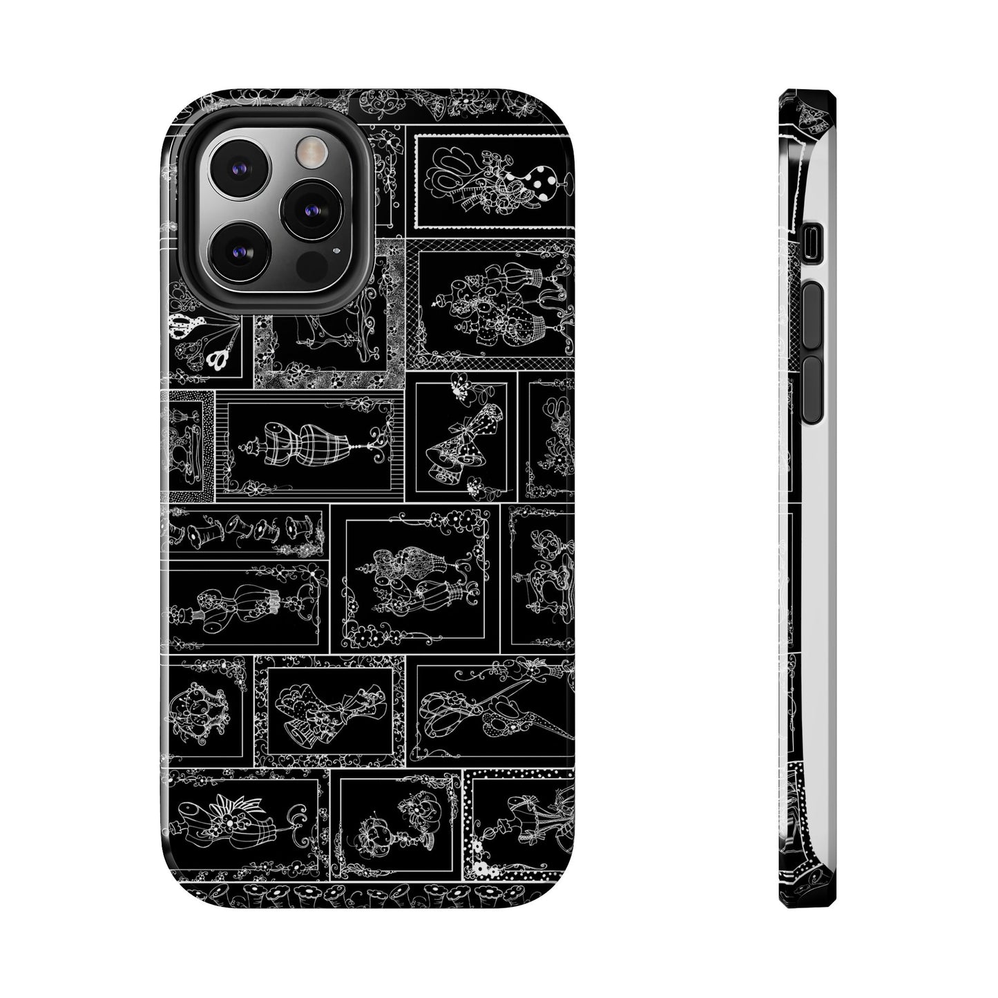 Sew Fancy Black Phone Case